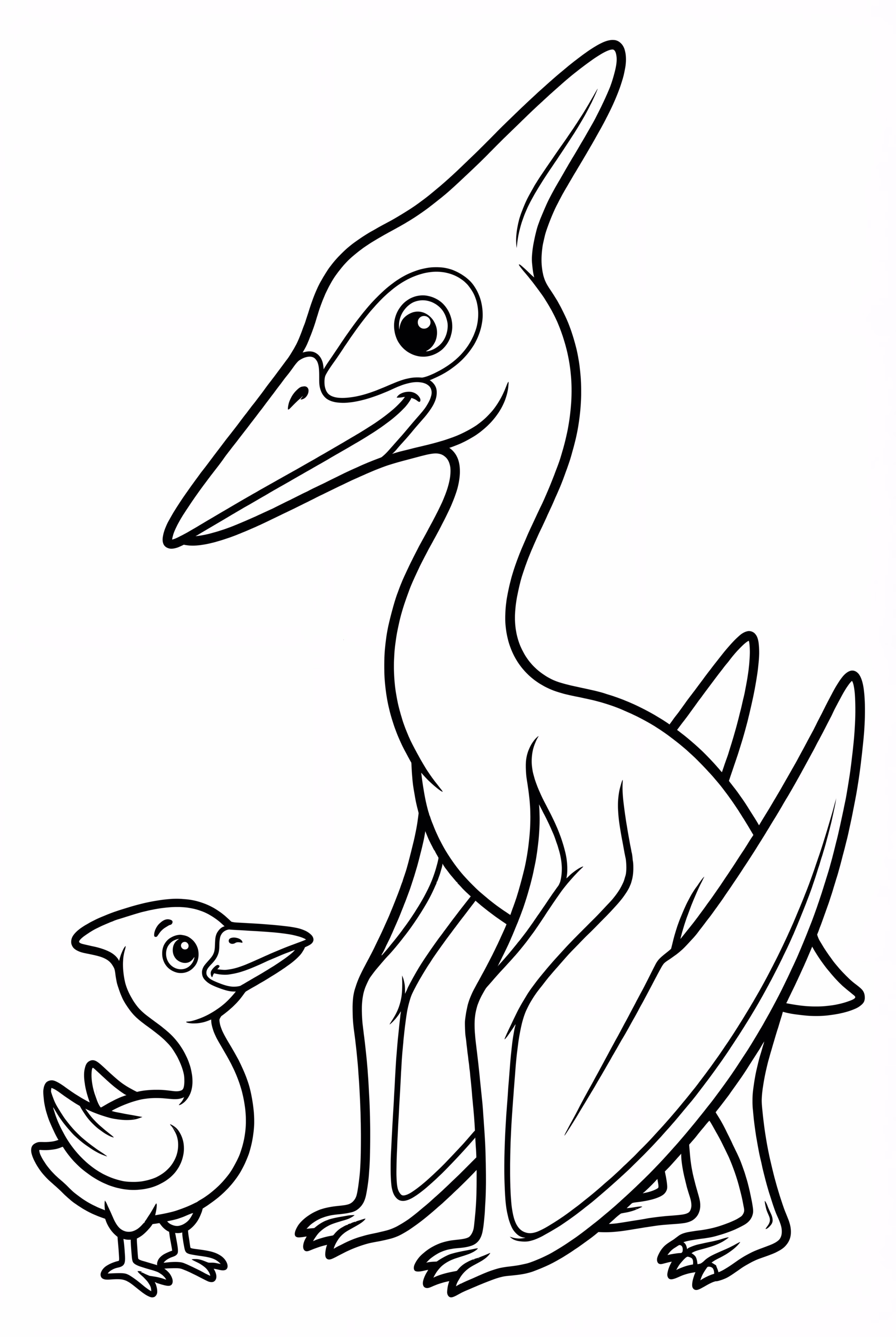 Mutter Quetzalcoatlus und ihr Küken