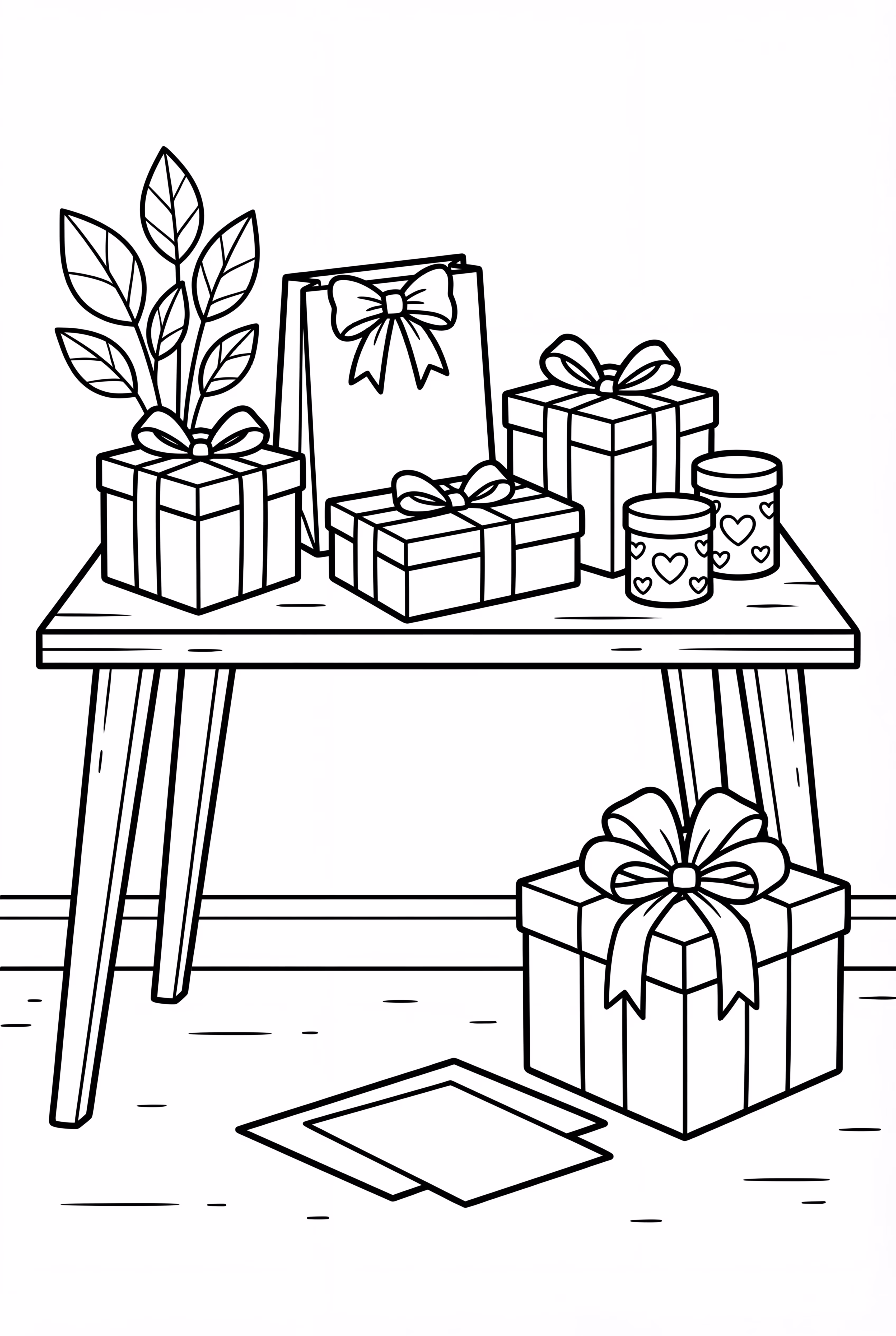 Mother's Day Gift Wrapping Station with Handmade Cards