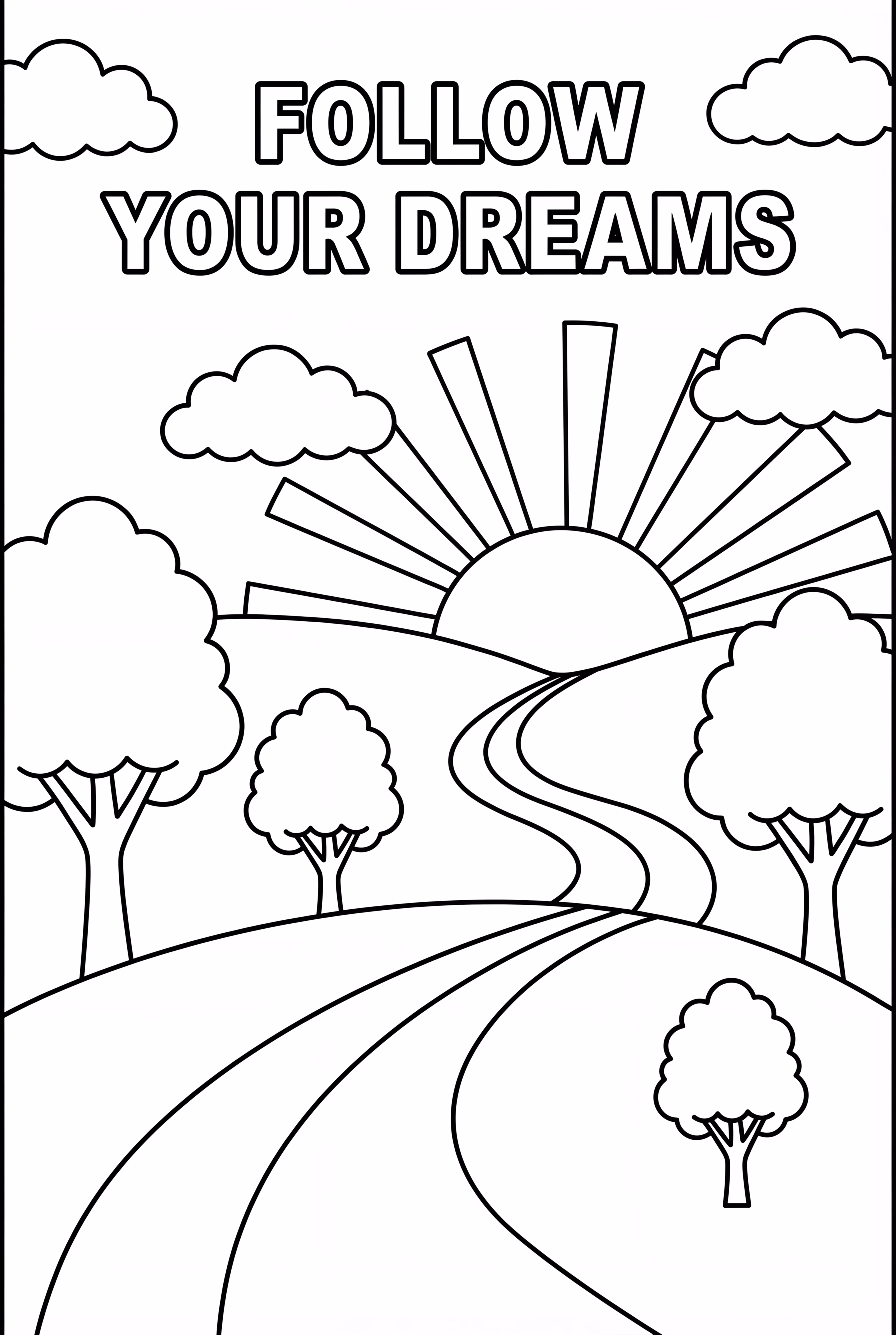 Motivational Quote With A Winding Road