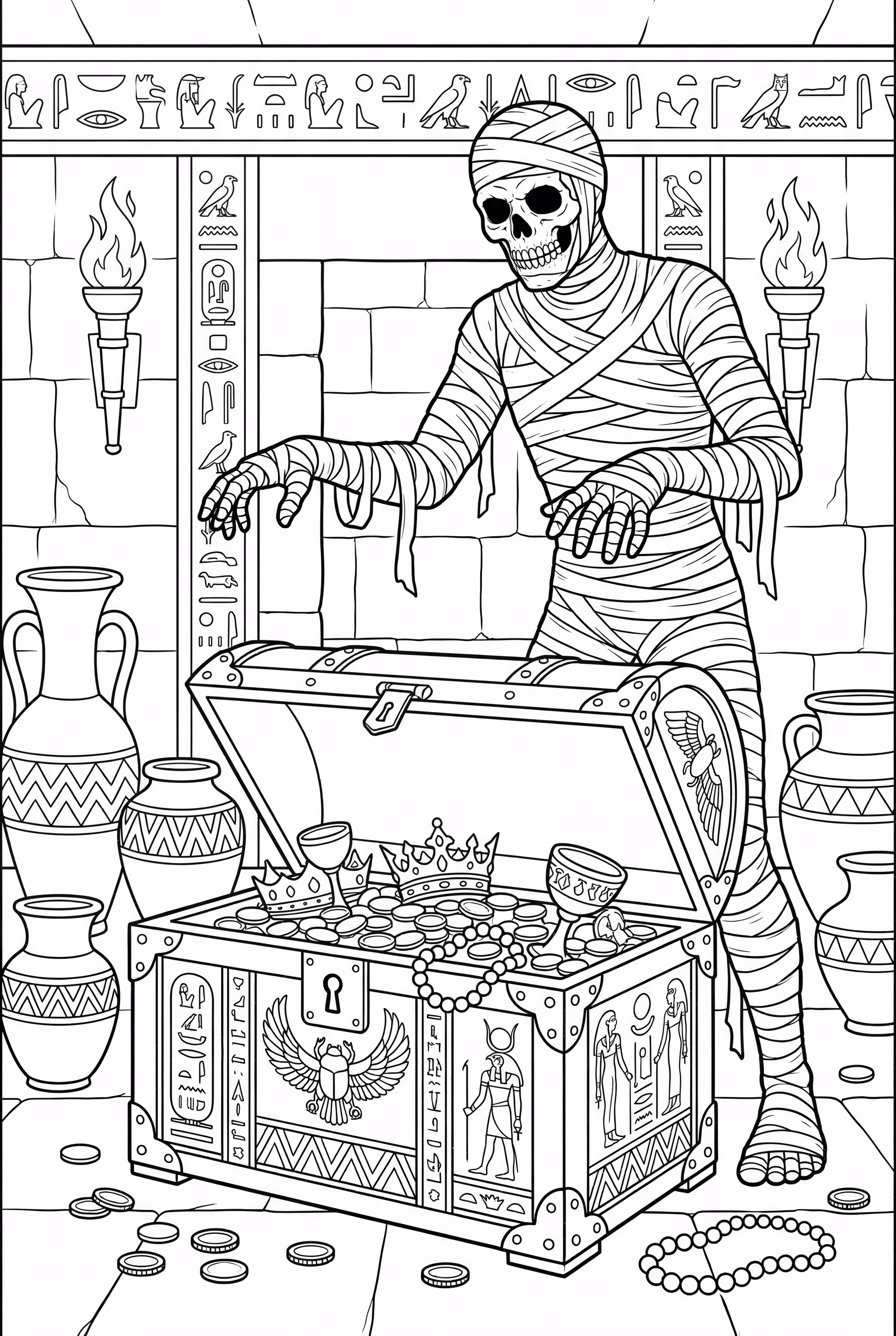 木乃伊守护古代宝箱