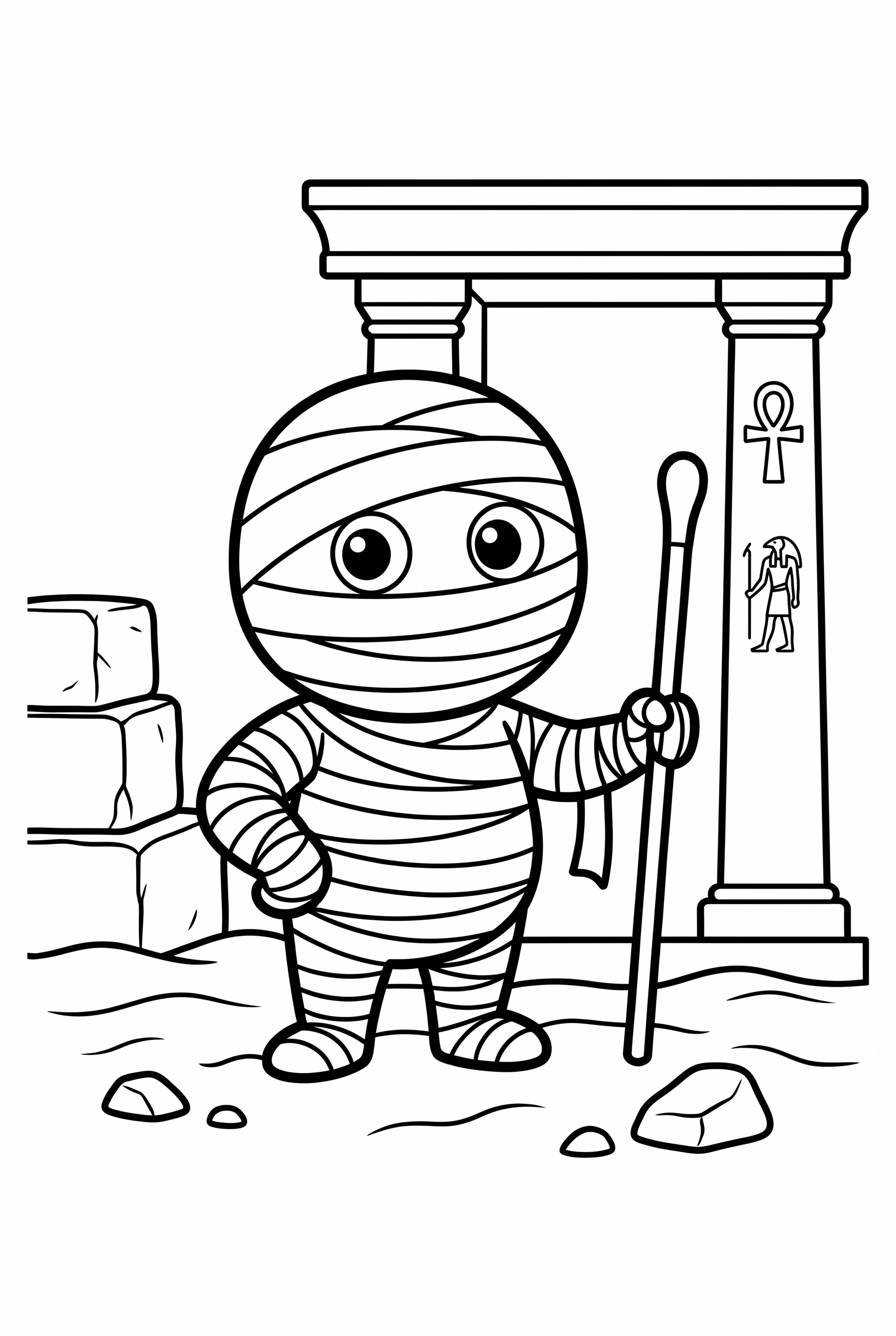 Mummy Guarding A Tomb Entrance