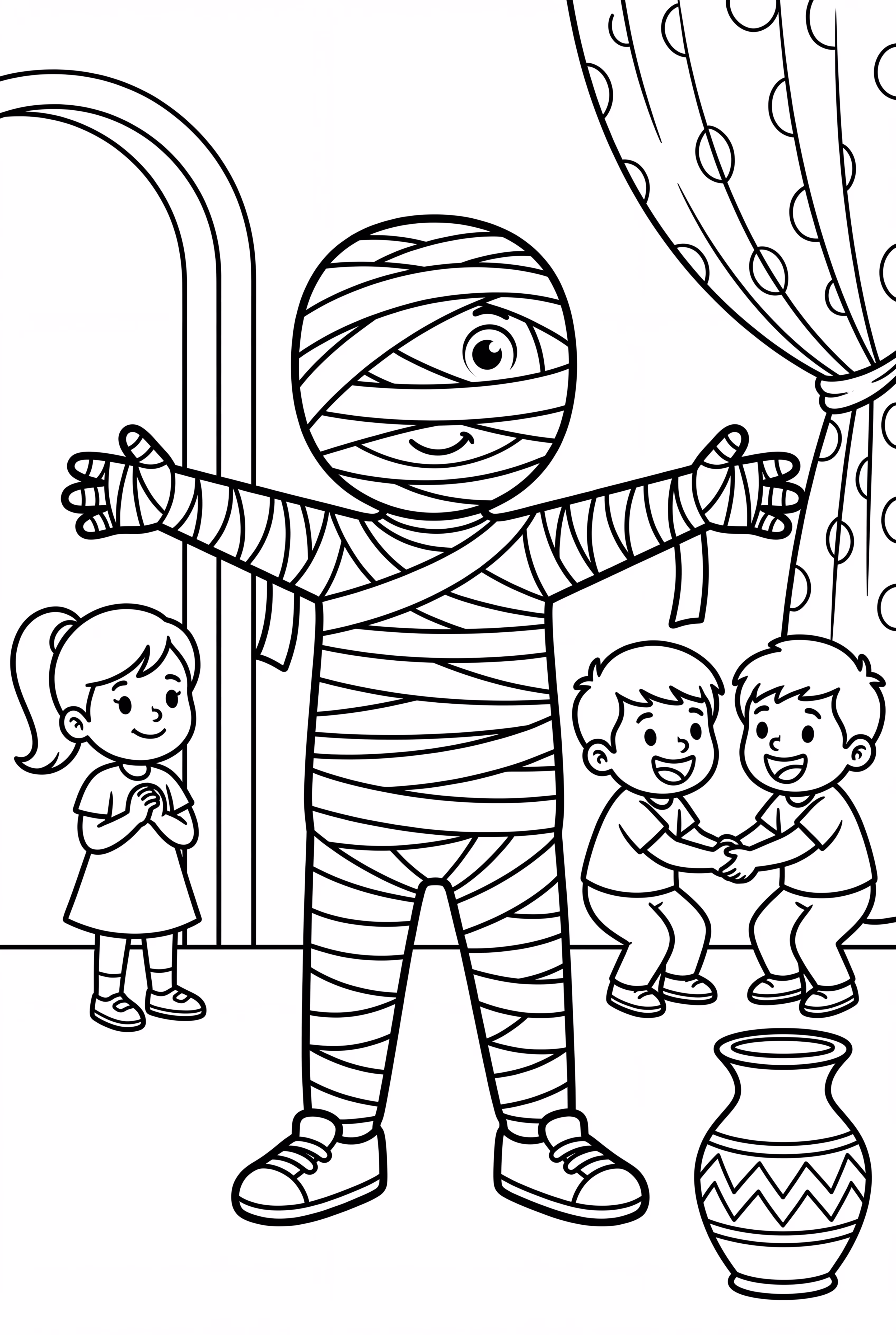 Mummy Playing Hide And Seek