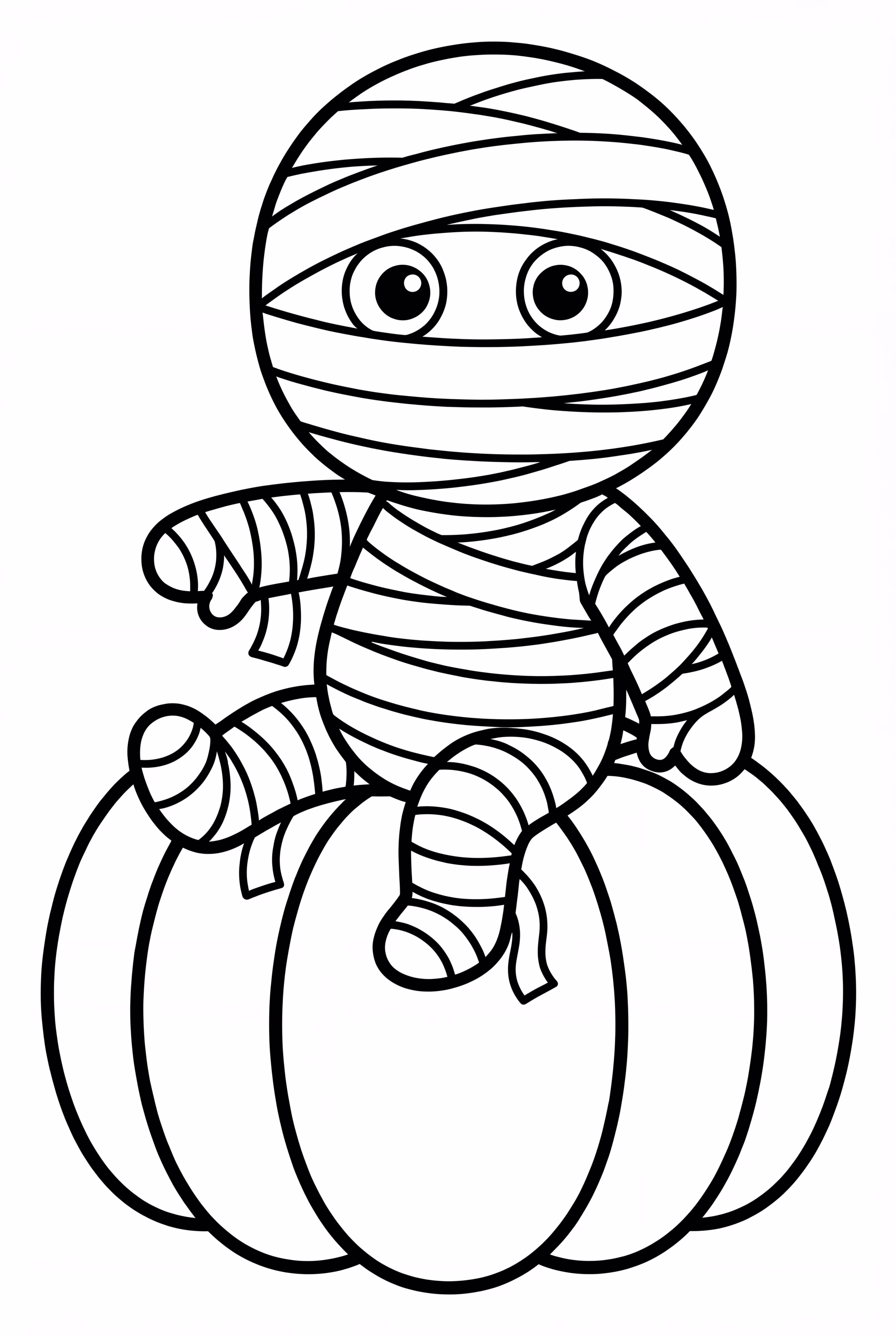 Mummy Sitting On A Pumpkin