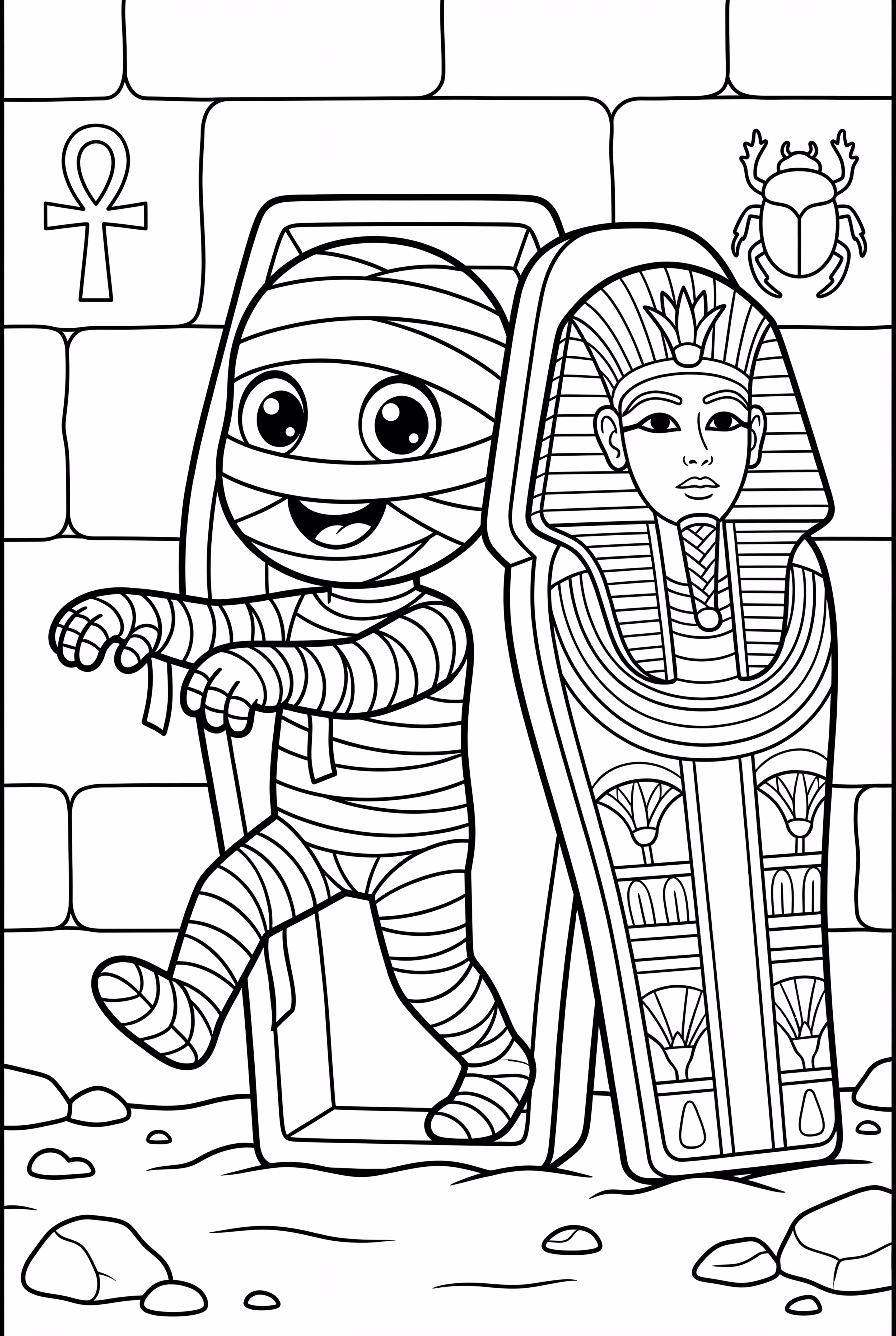 Mummy Walking Out Of A Sarcophagus