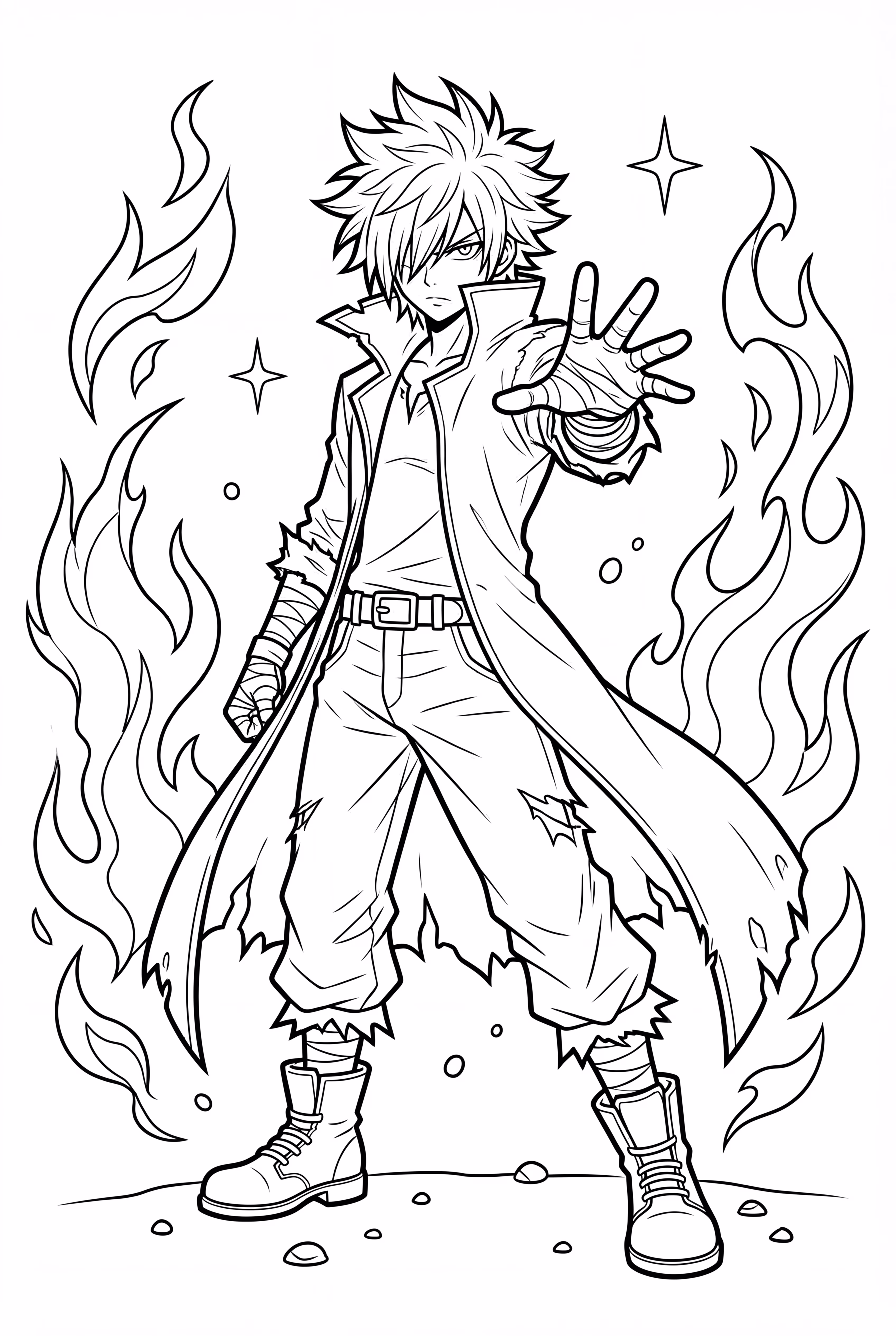 My Hero Academia Dabi mit blauen Flammen