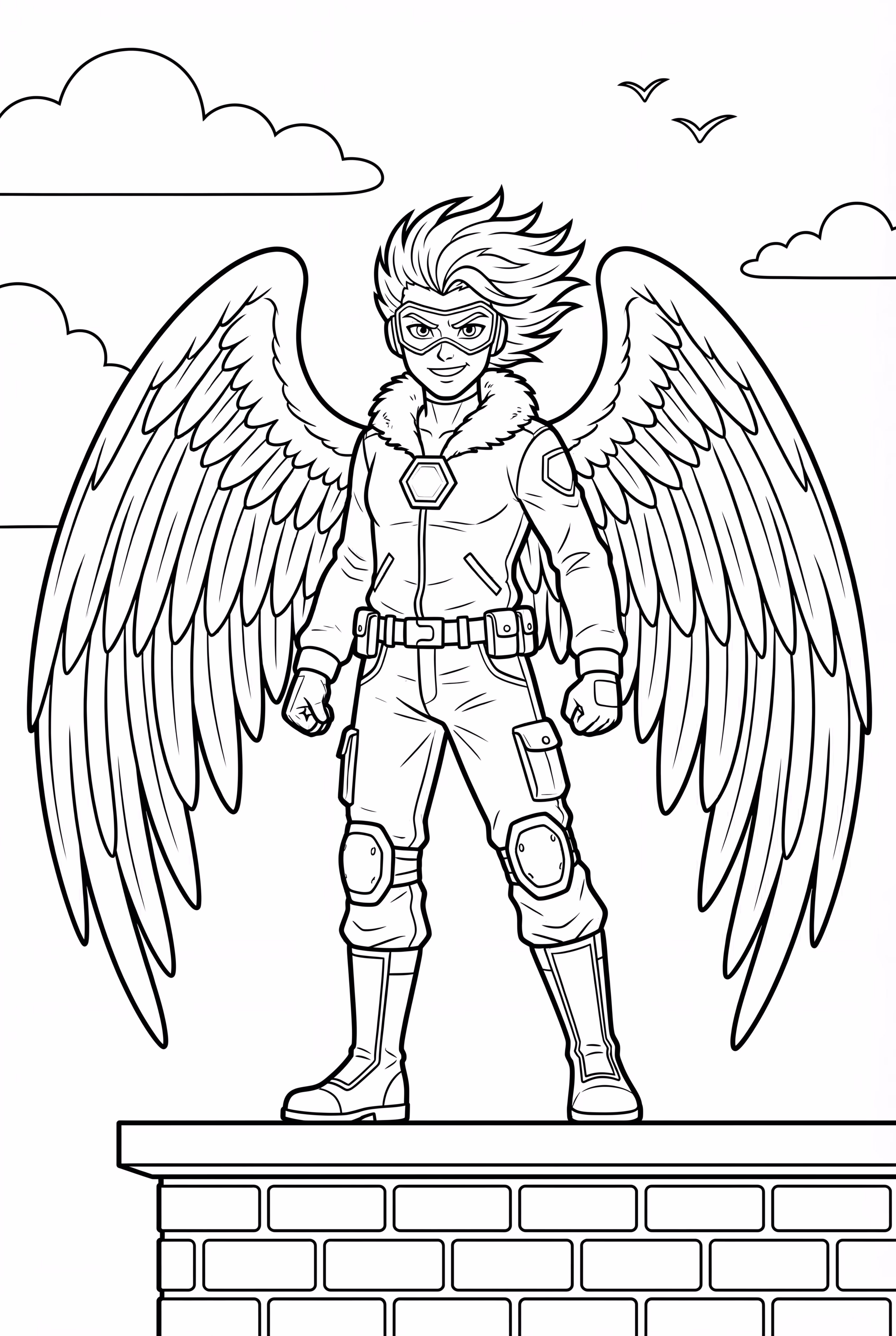 My Hero Academia Hawks With His Wings Spread