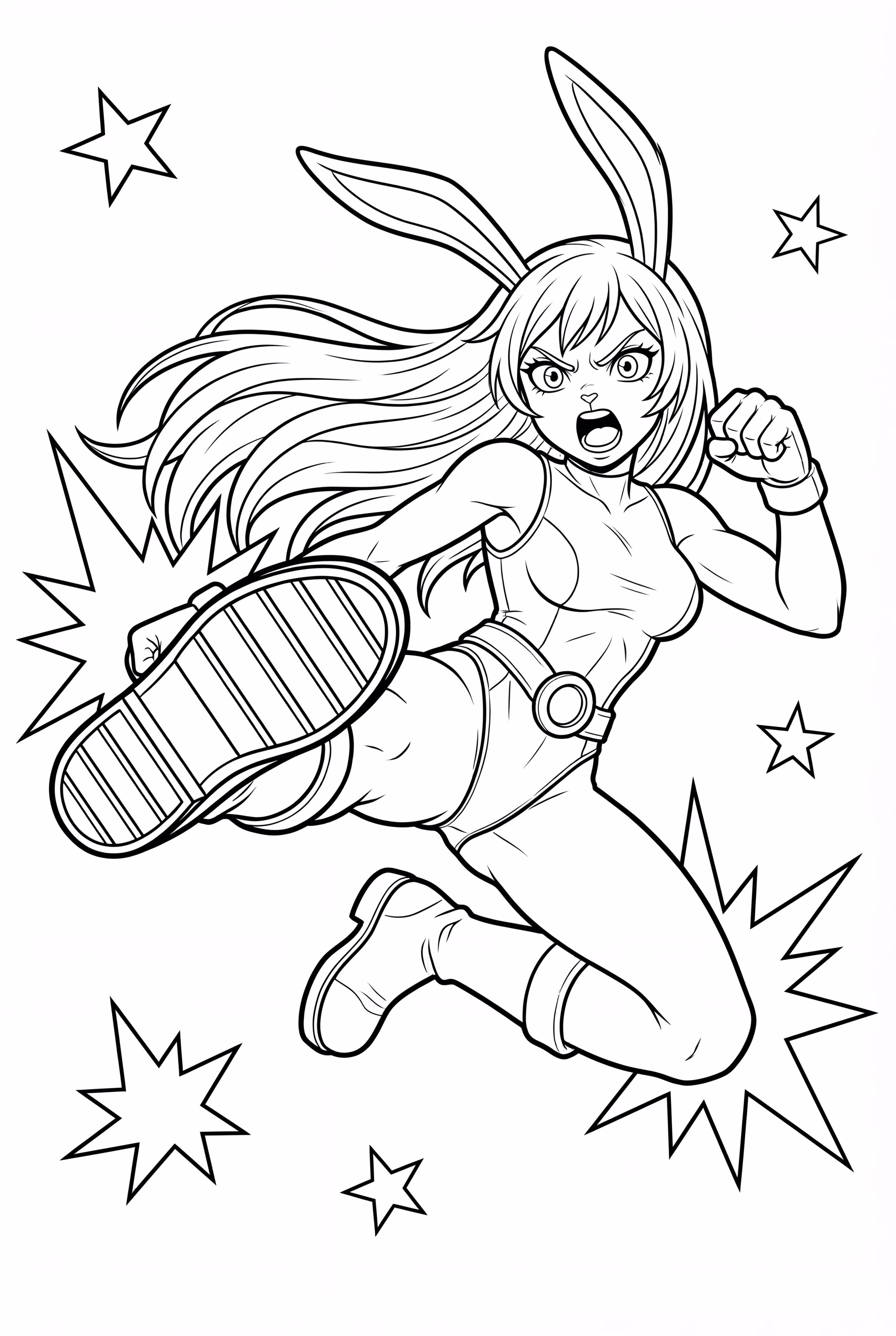 My Hero Academia Mirko In A Kicking Pose