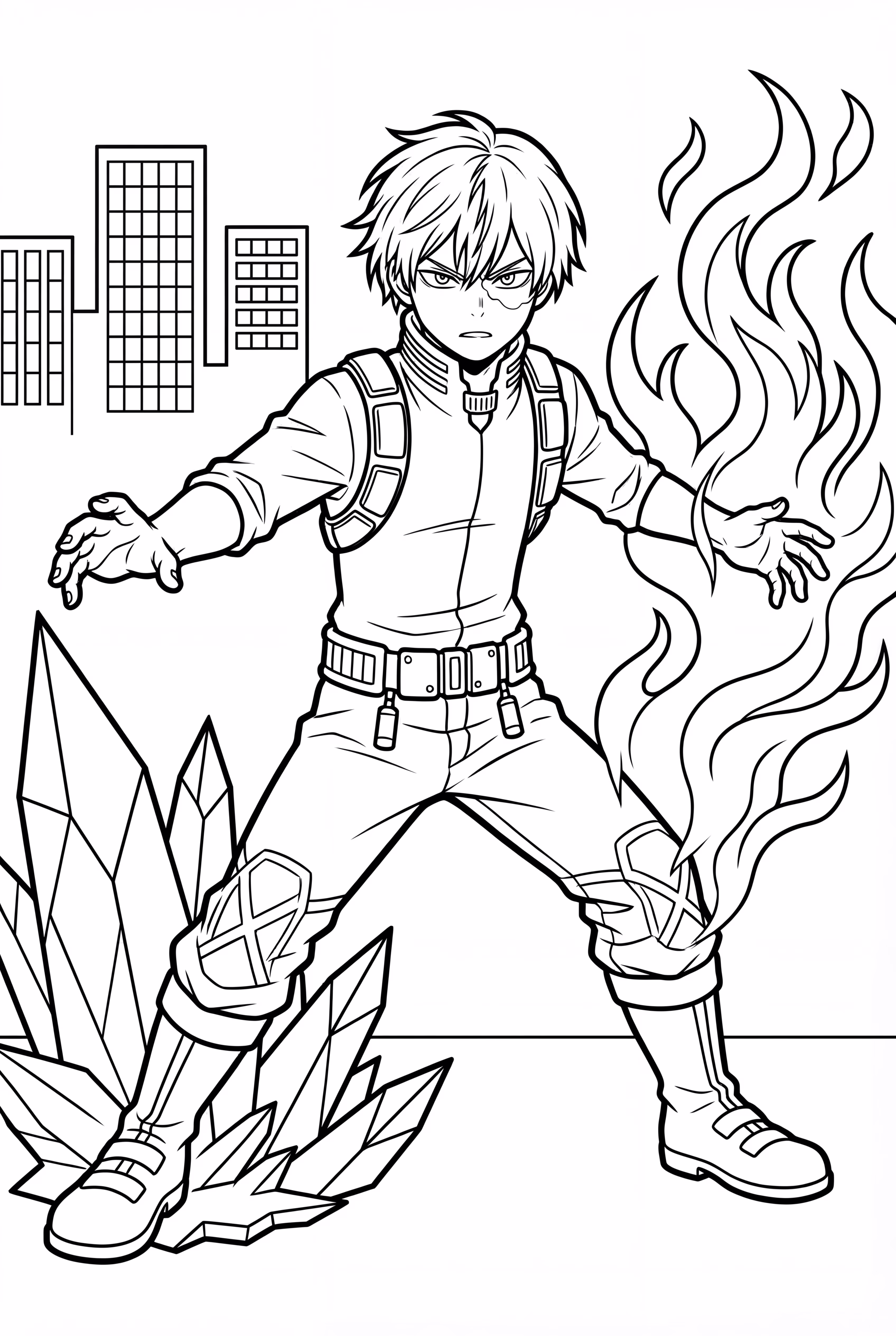 My Hero Academia Todoroki Using Ice And Fire