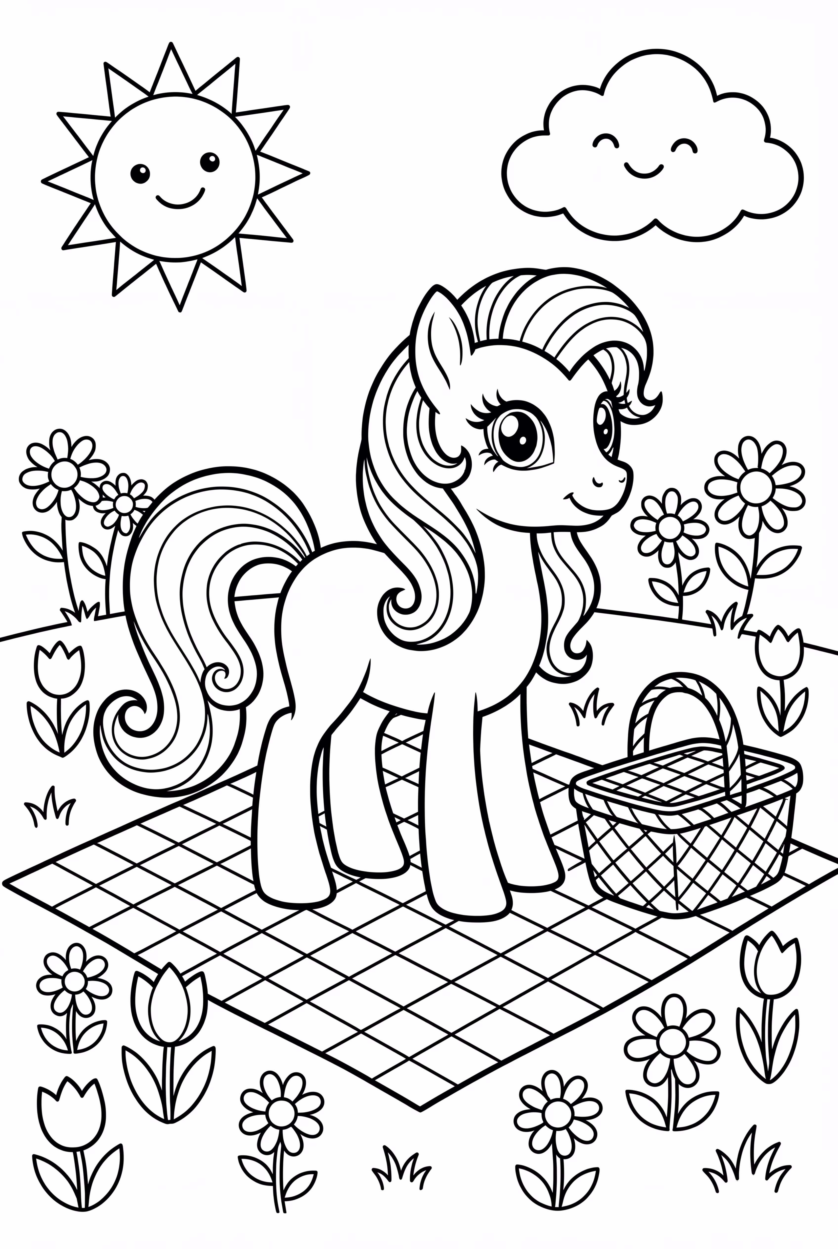 我的小馬 小花田野餐