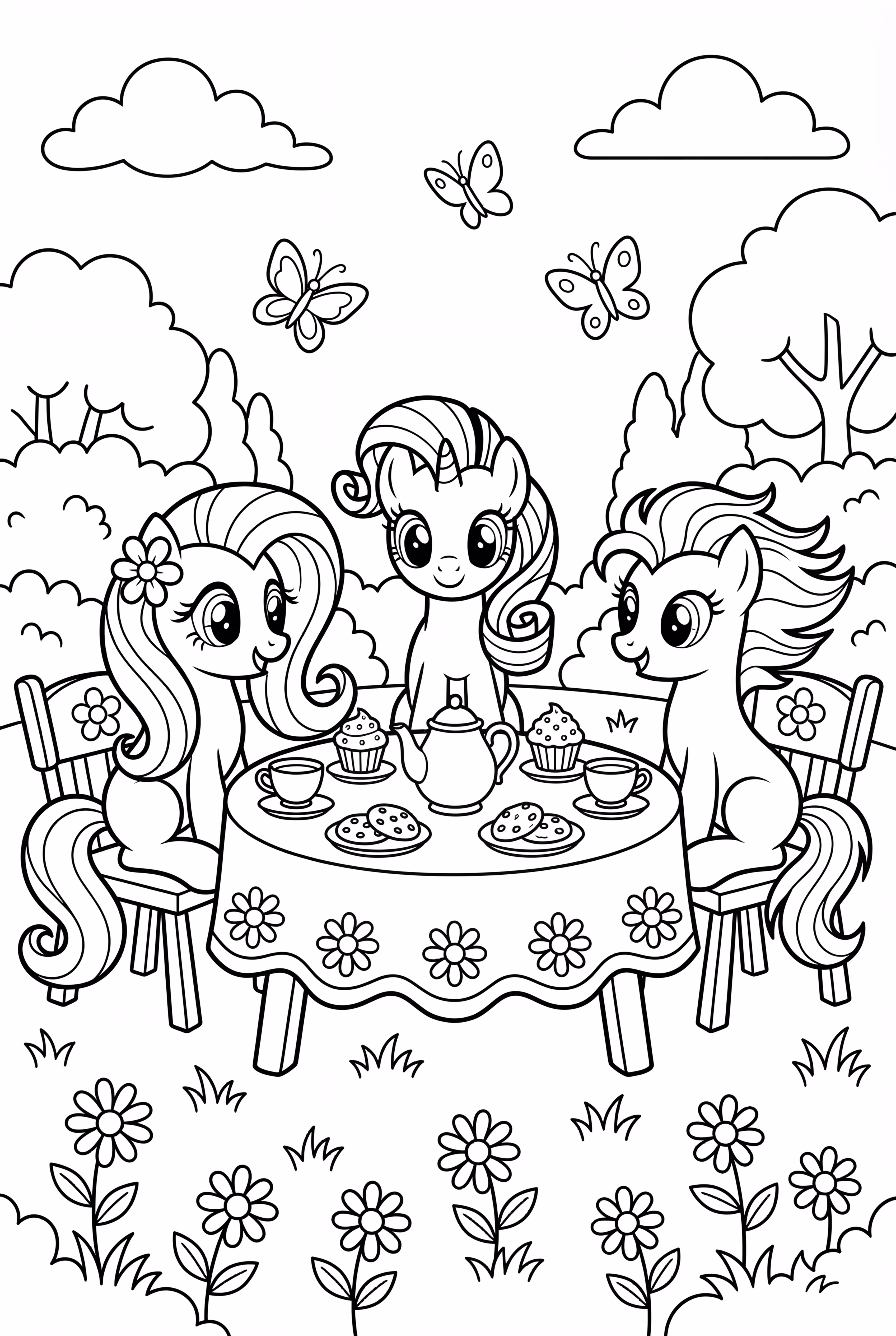 Mi Pequeño Pony Fiesta de Té en el Jardín