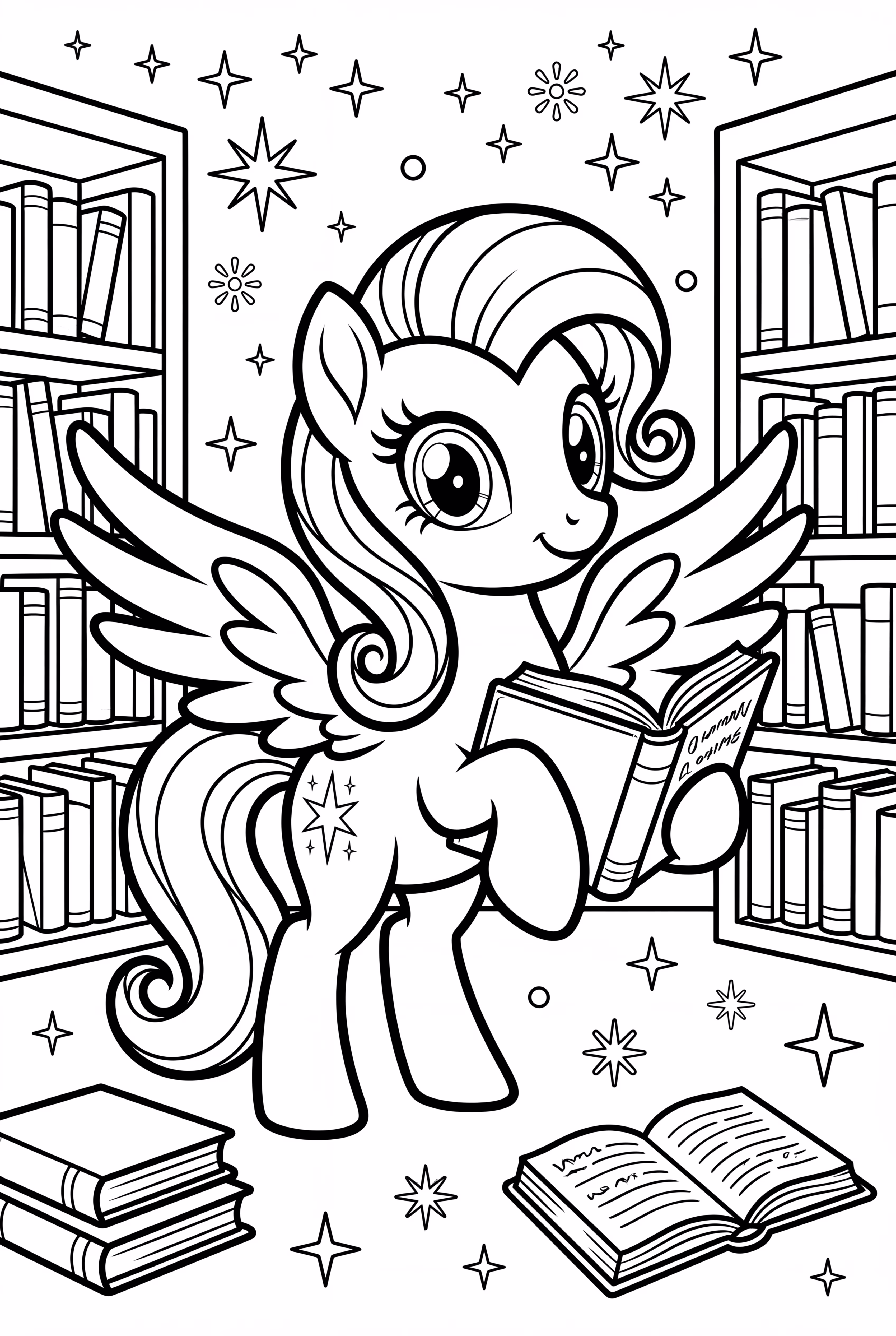 La biblioteca mágica de libros de My Little Pony
