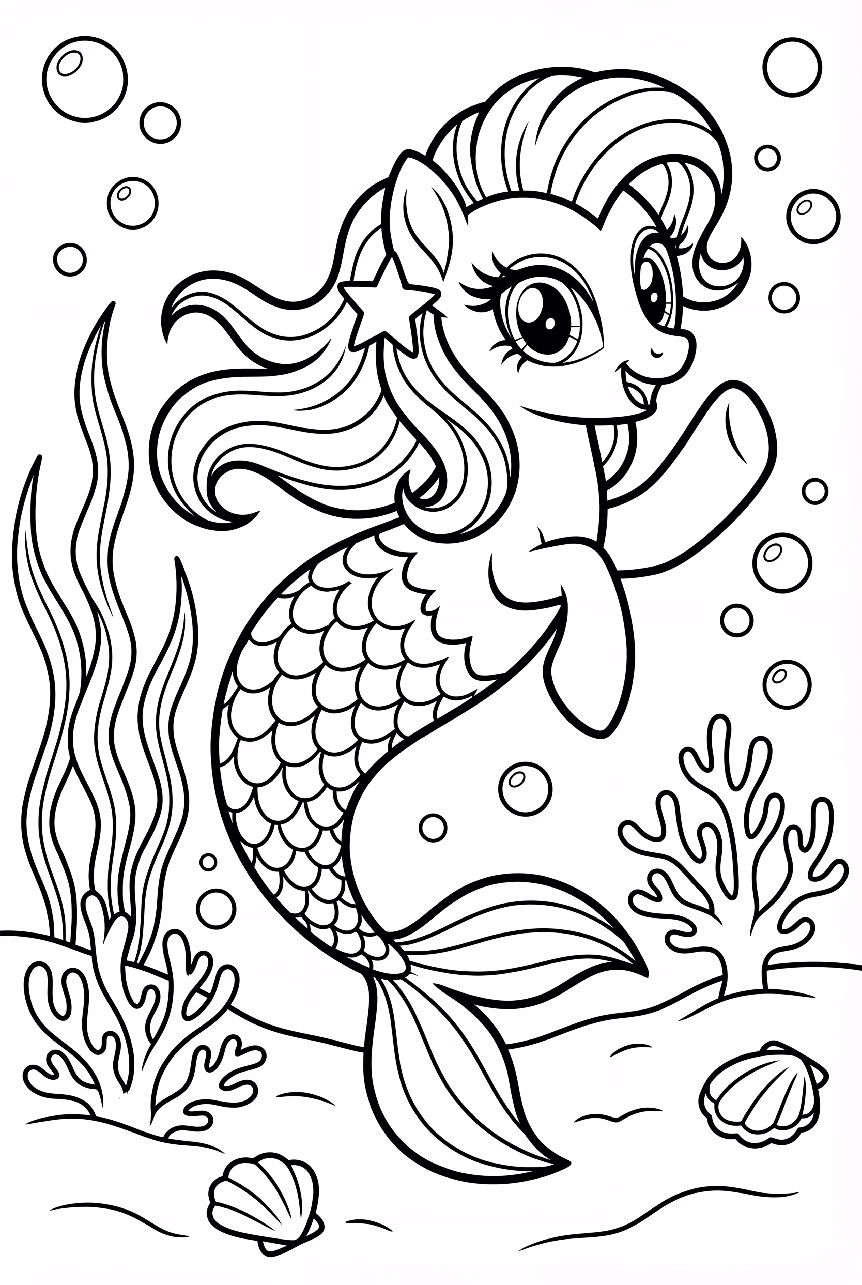 Mi pequeño pony sirena bajo el agua