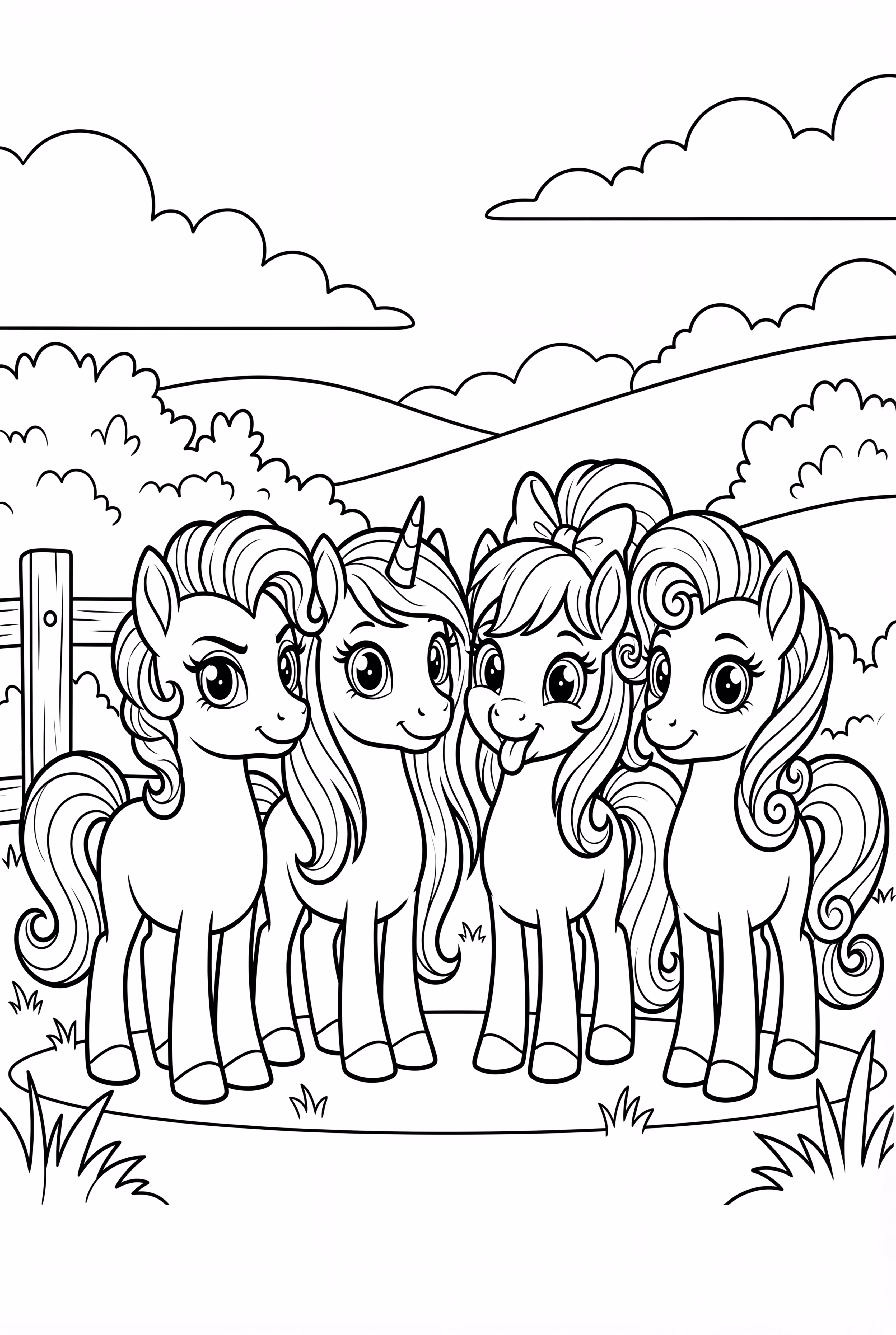Escena de My Little Pony con Amigos