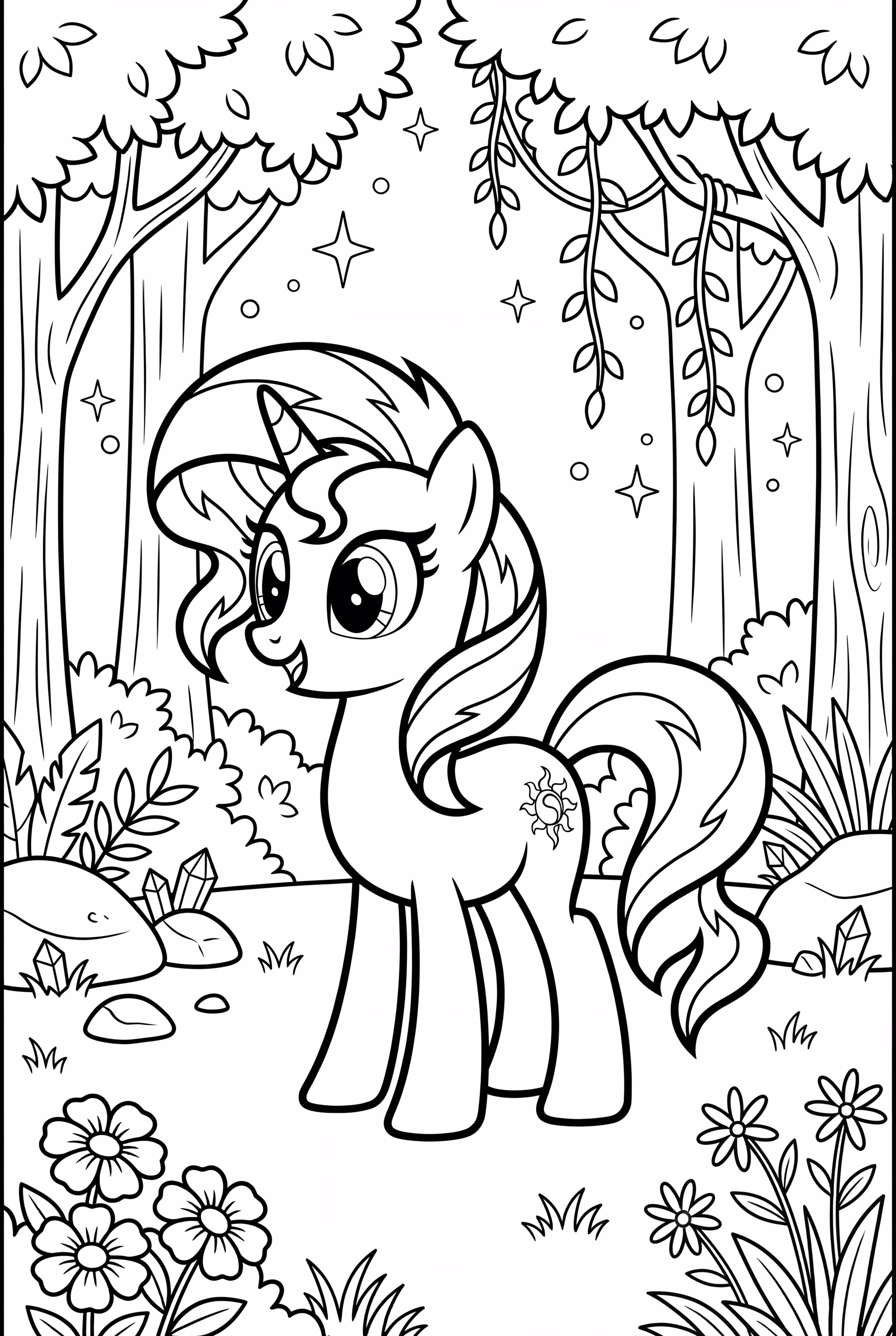 My Little Pony Sunset Shimmer in a Magical Forest