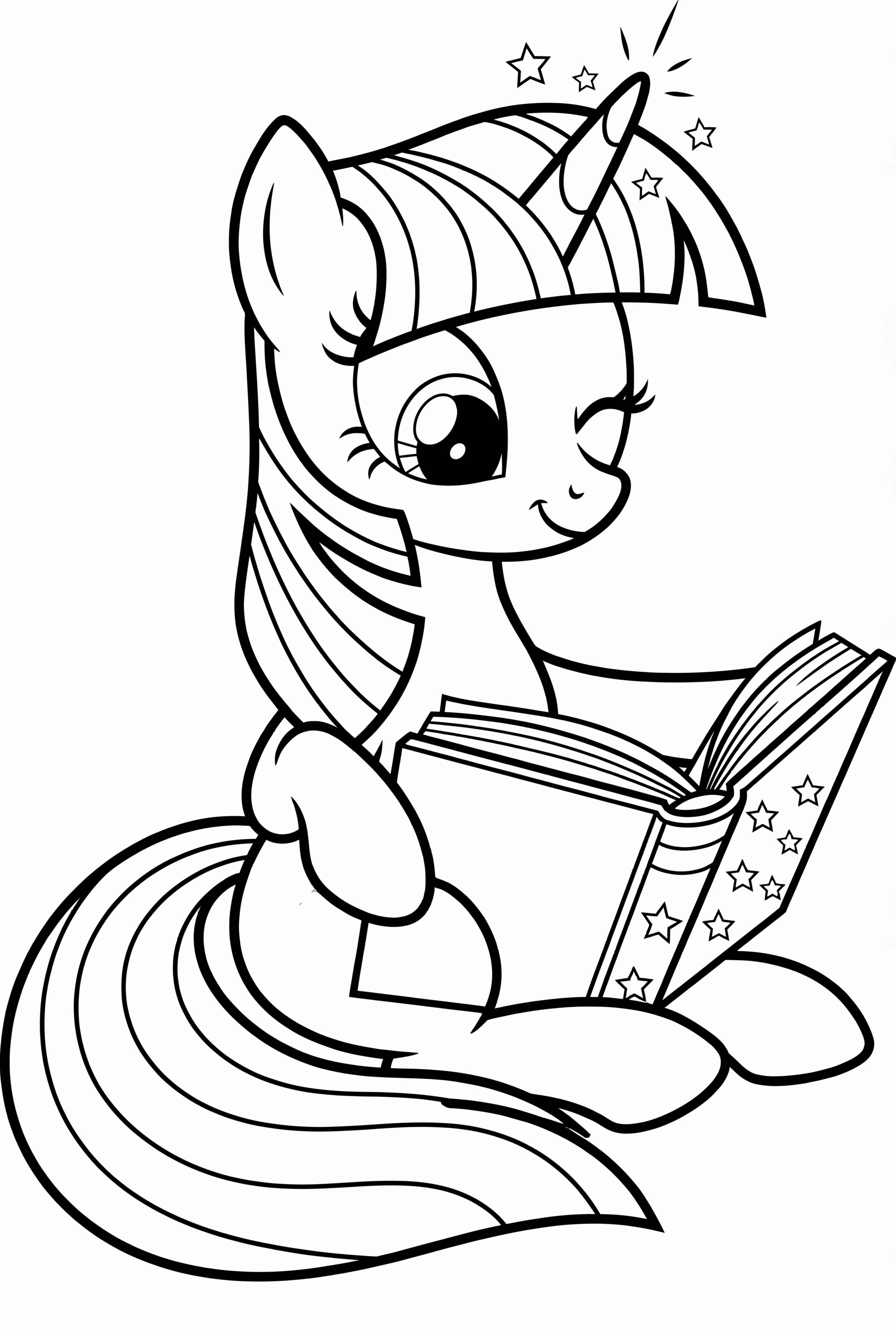 Mi pequeño poni Twilight Sparkle con un libro