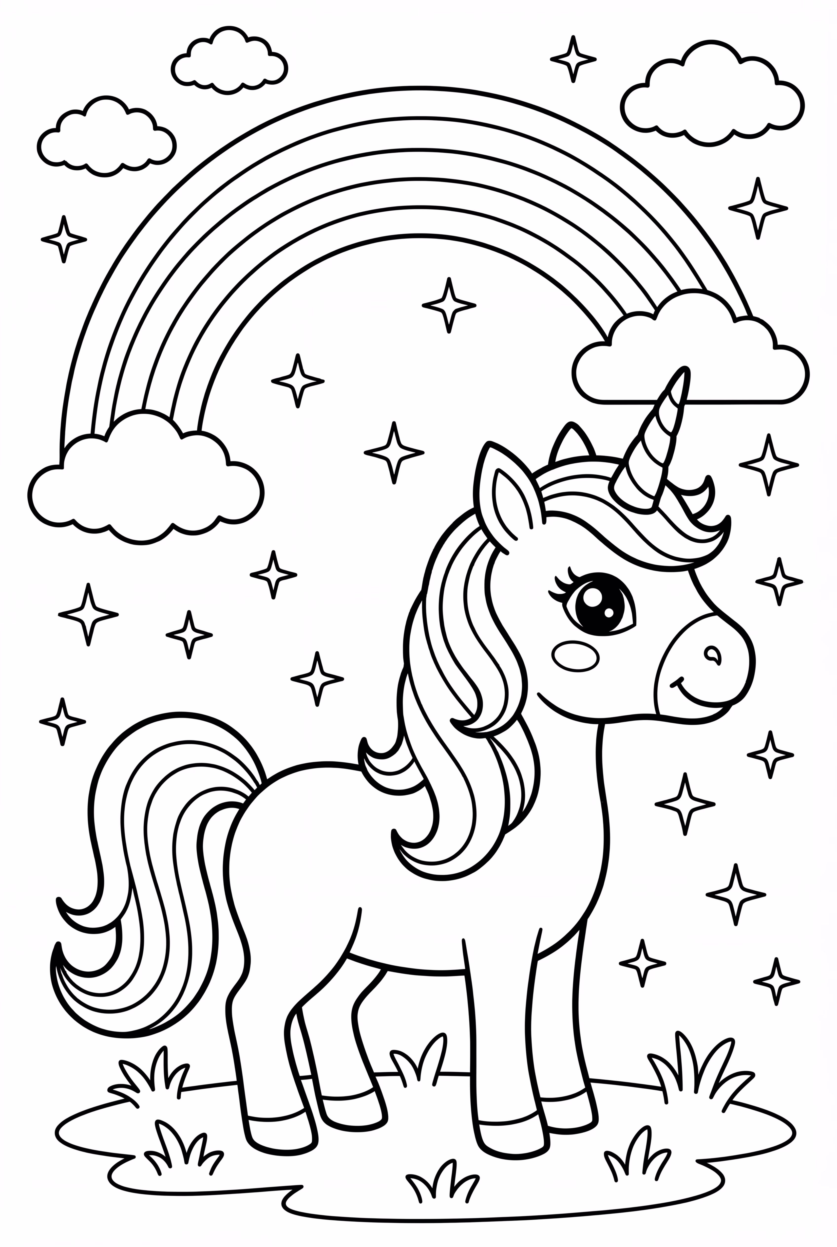 小馬寶莉獨角獸在彩虹下