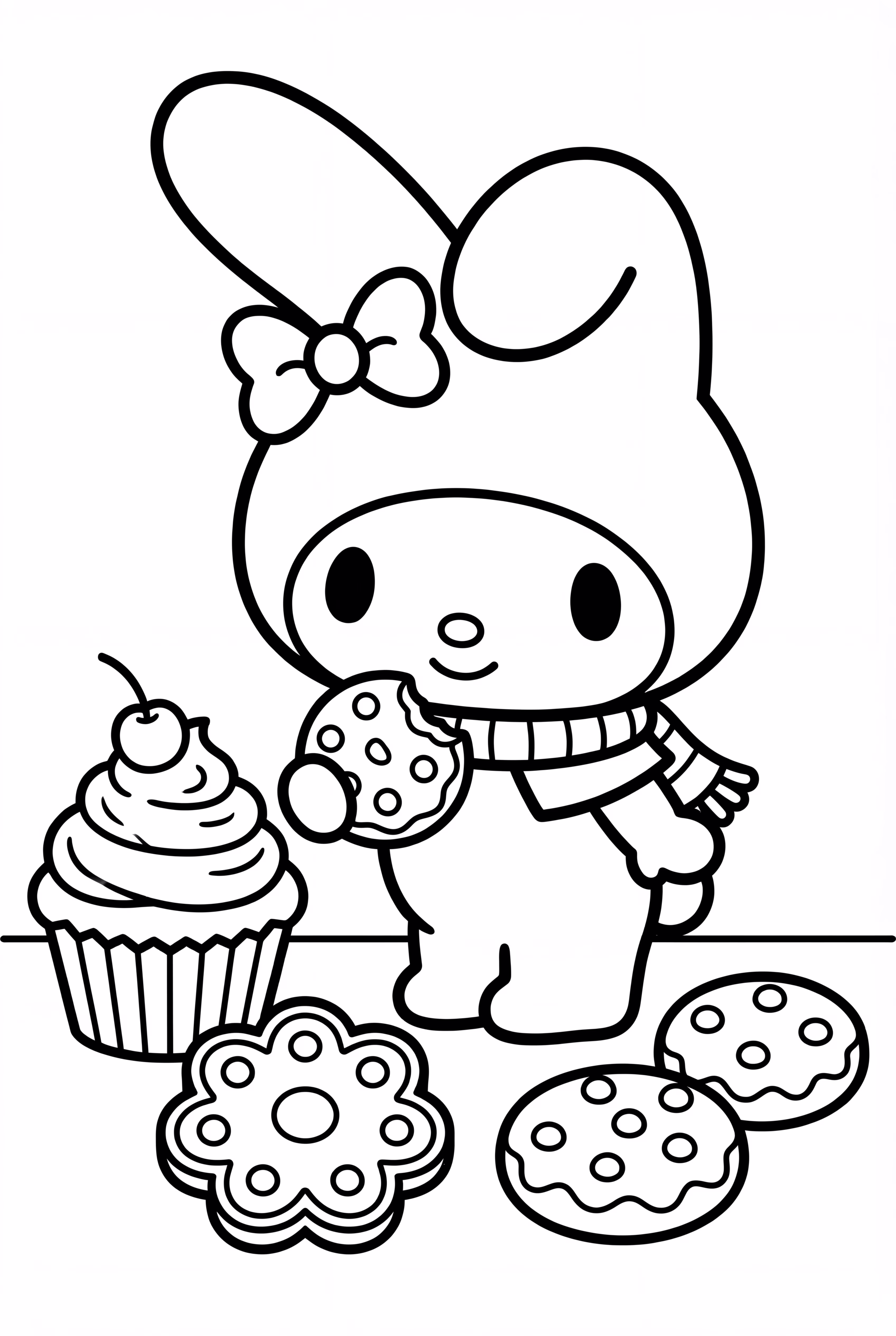 My Melody Decorating Christmas Cookies