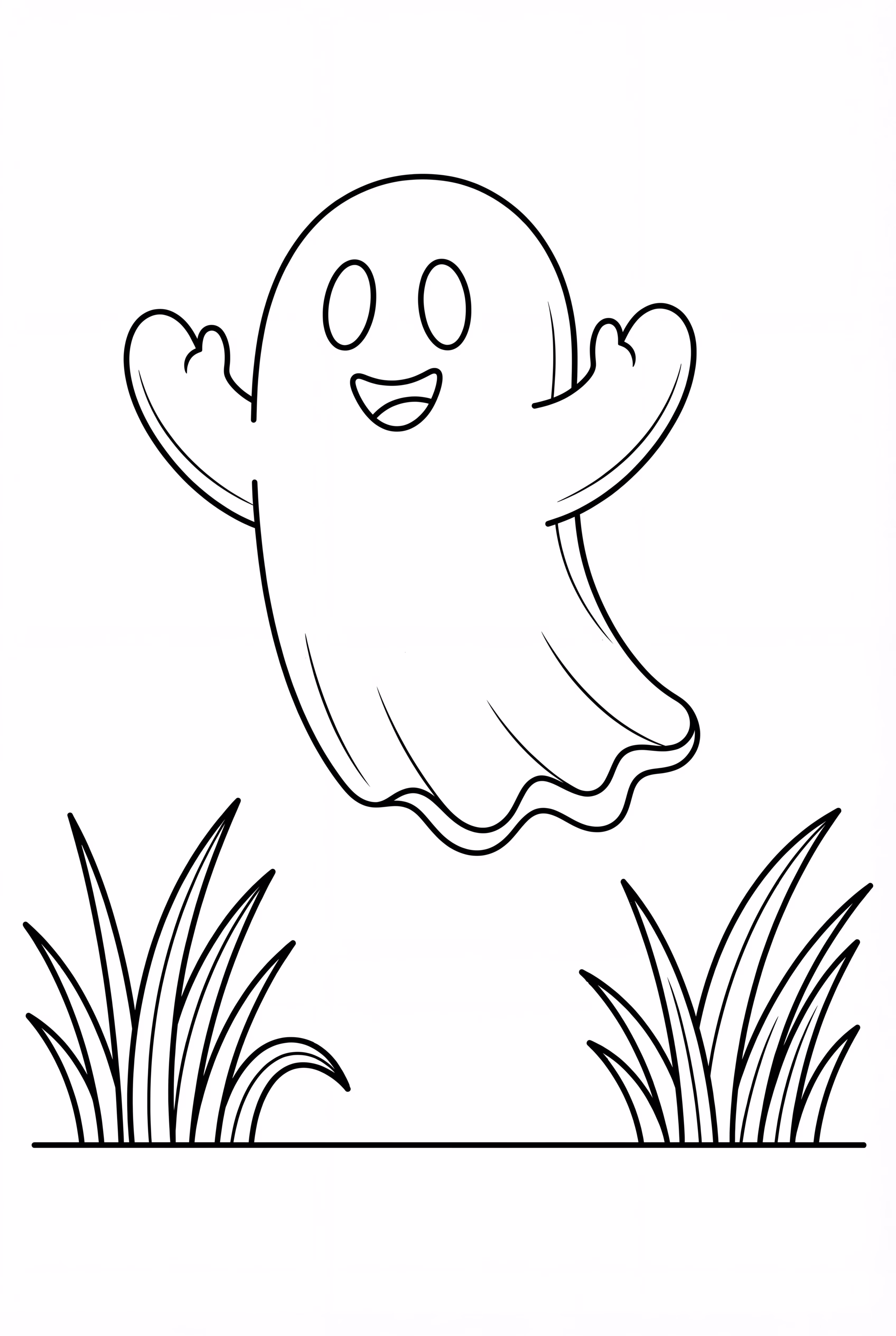 Mysterious Ghost Floating in a Graveyard