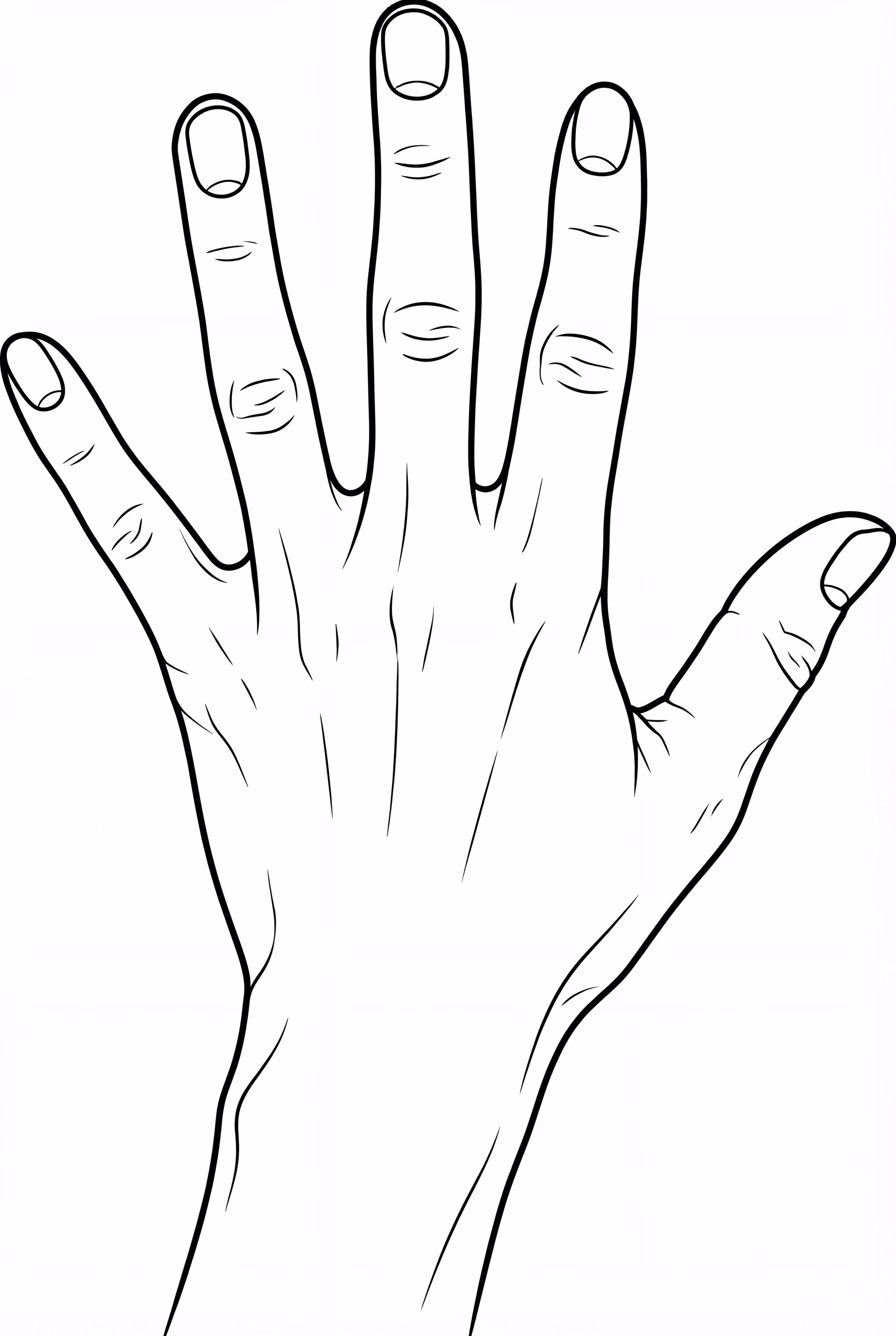 Nails Being Painted with a Rainbow Palette