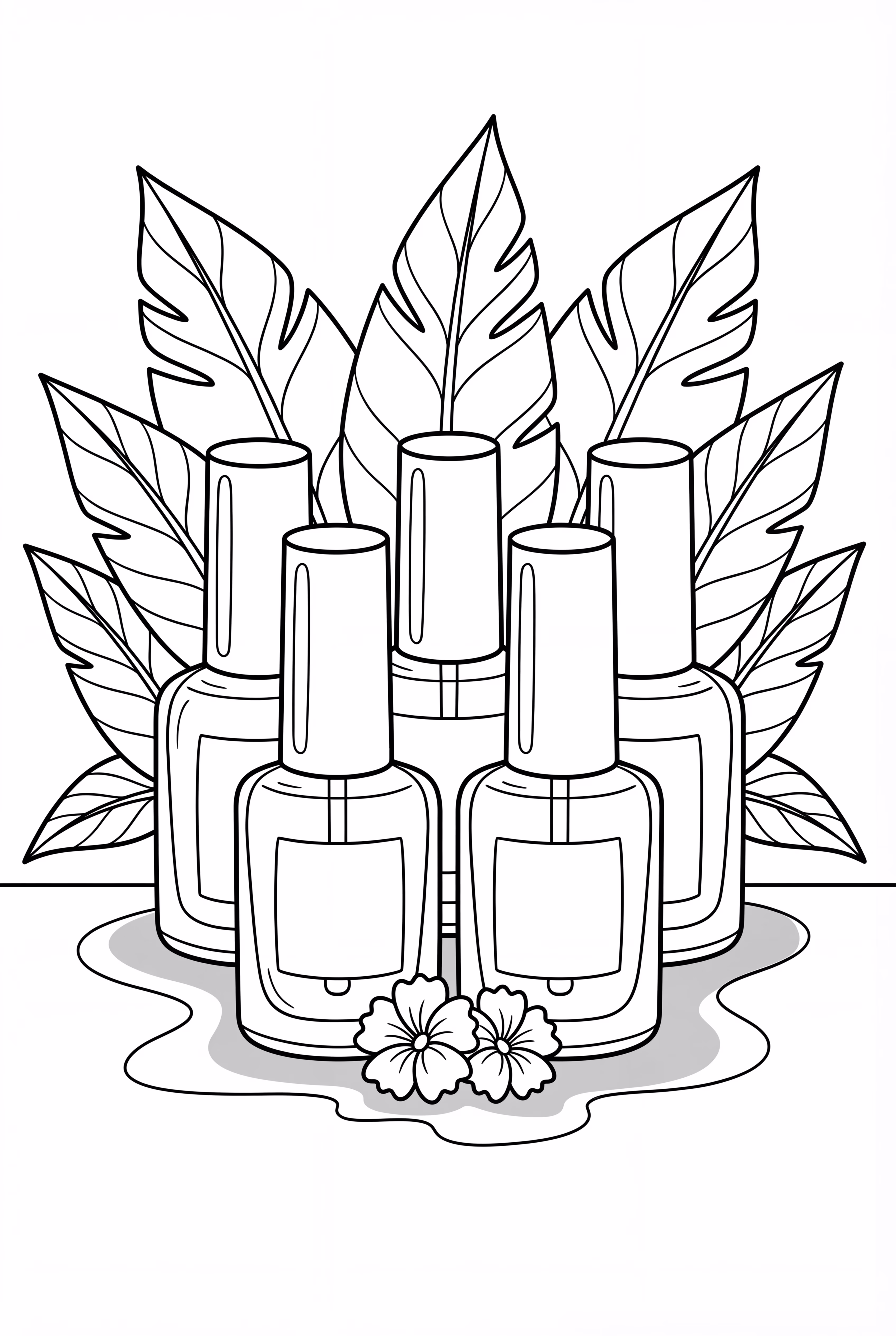 Nails Surrounded by Nail Polish Bottles