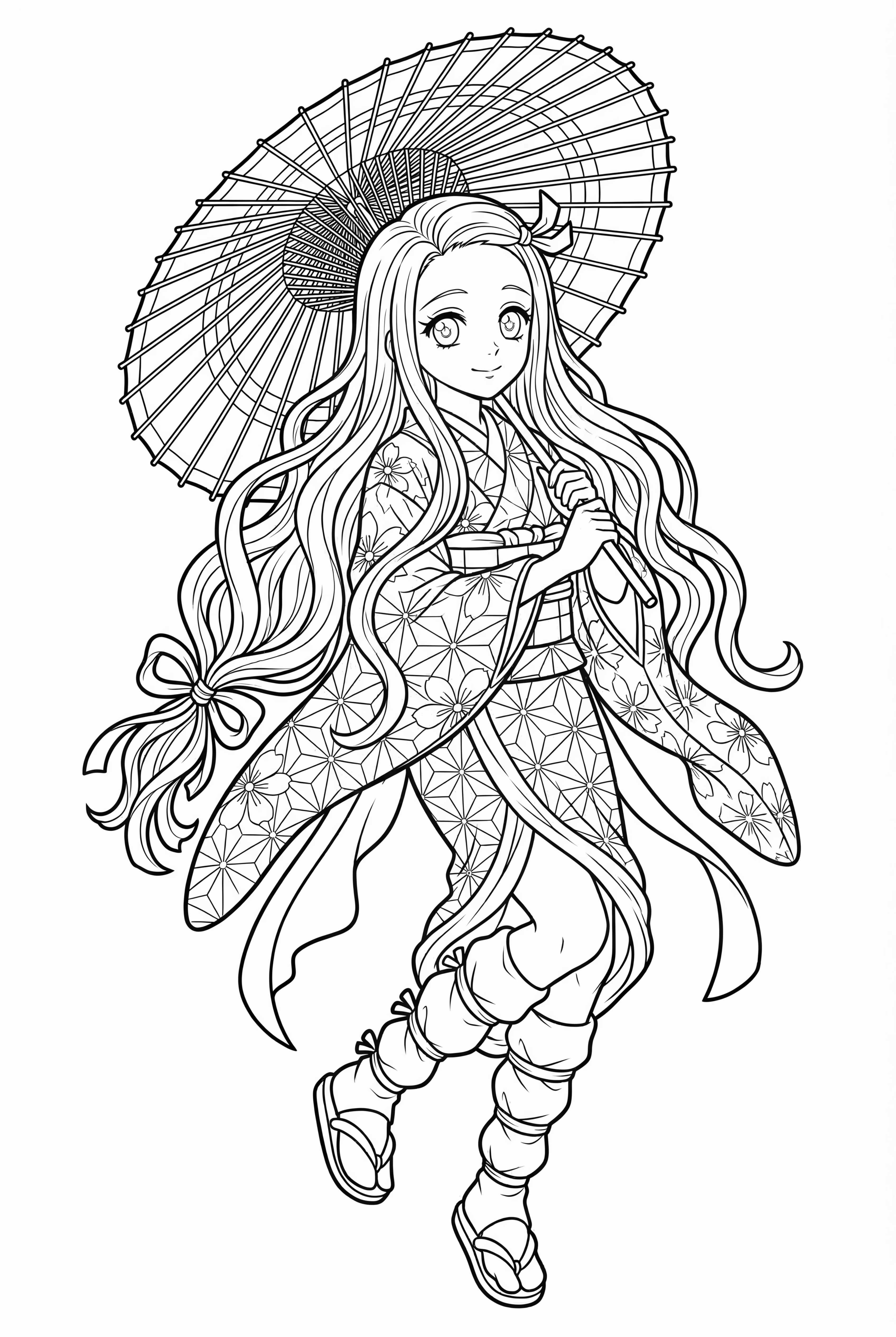 Nezuko Holding An Umbrella