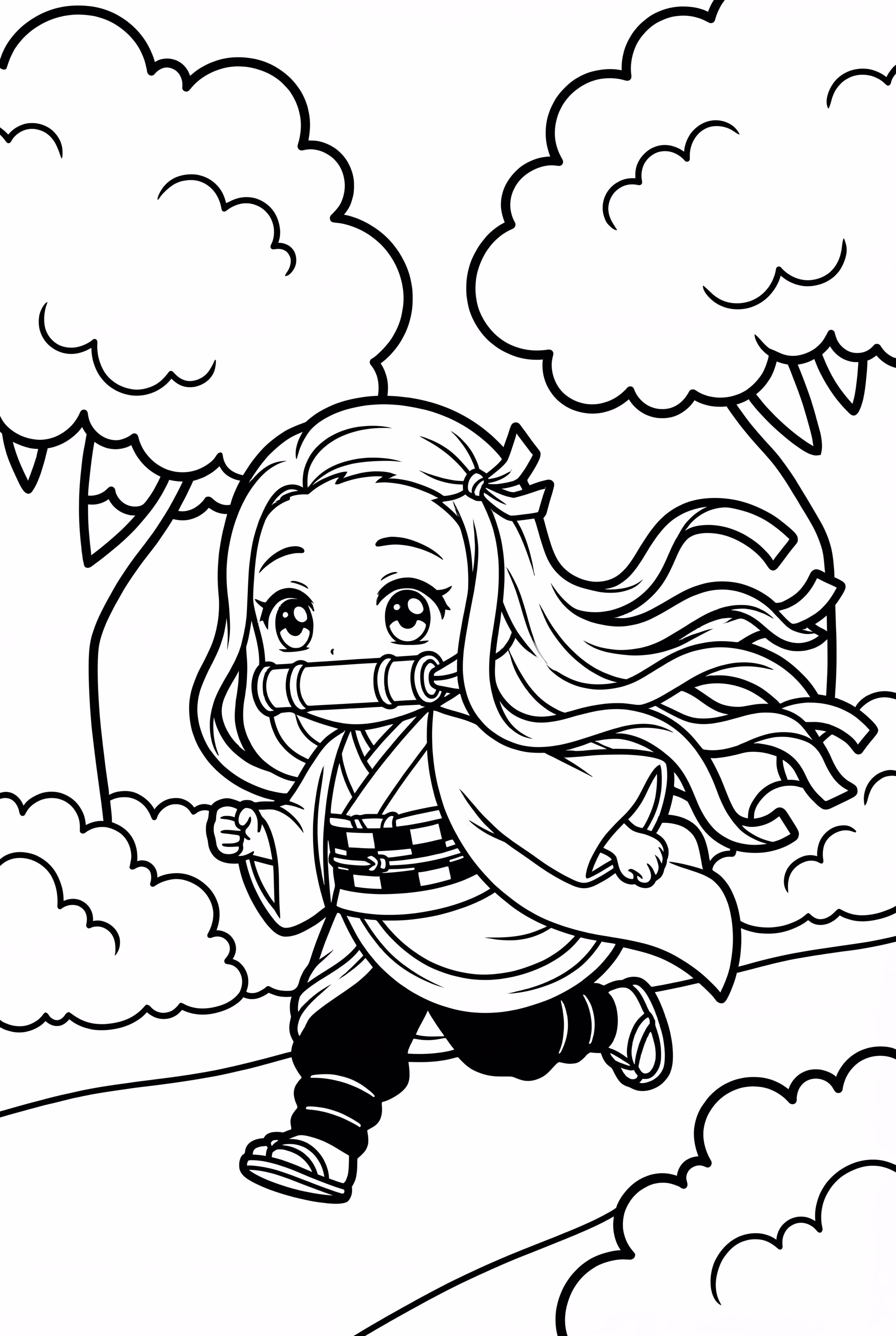 Nezuko Running Through A Forest