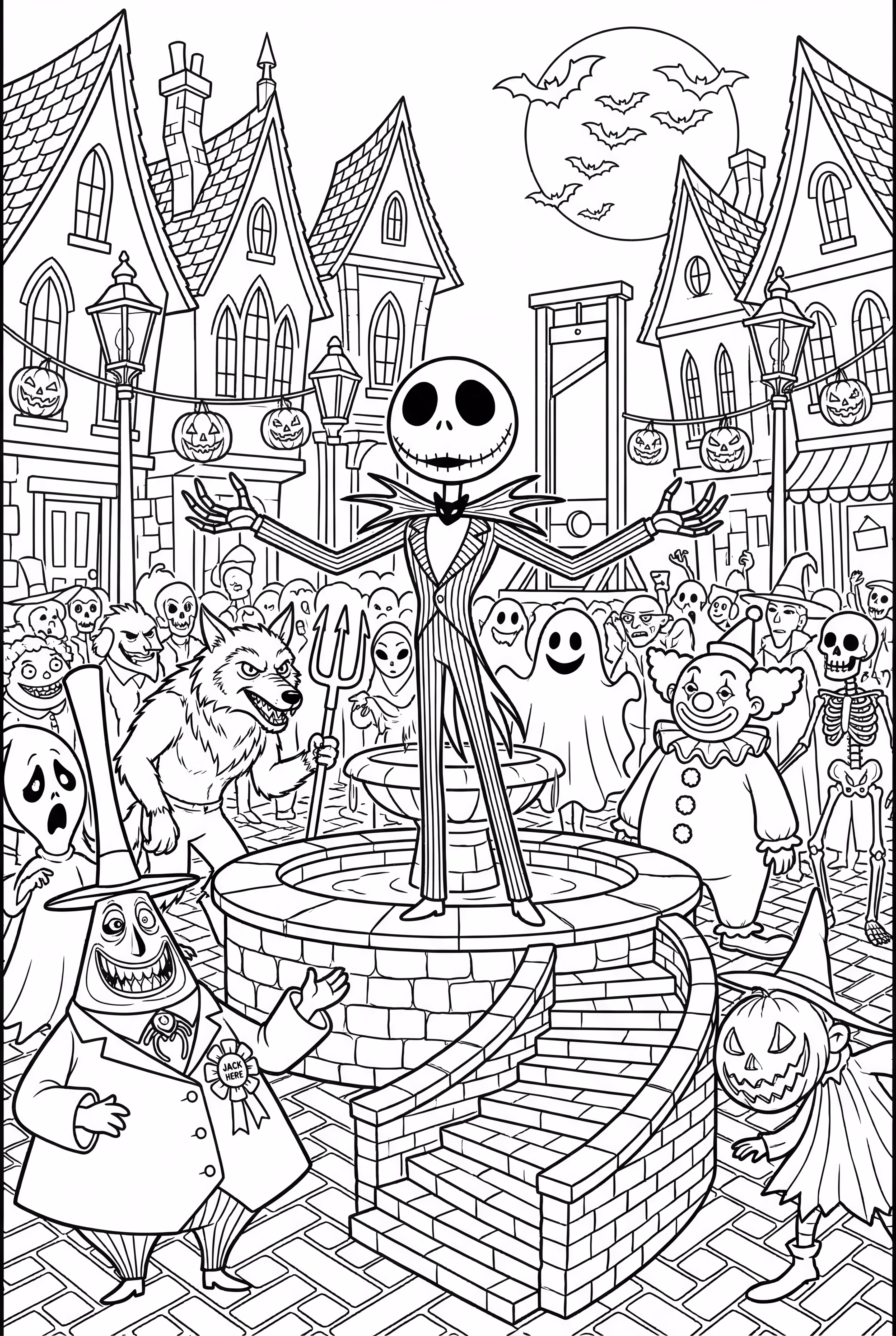 Nightmare Before Christmas Halloween Town Meeting Scene