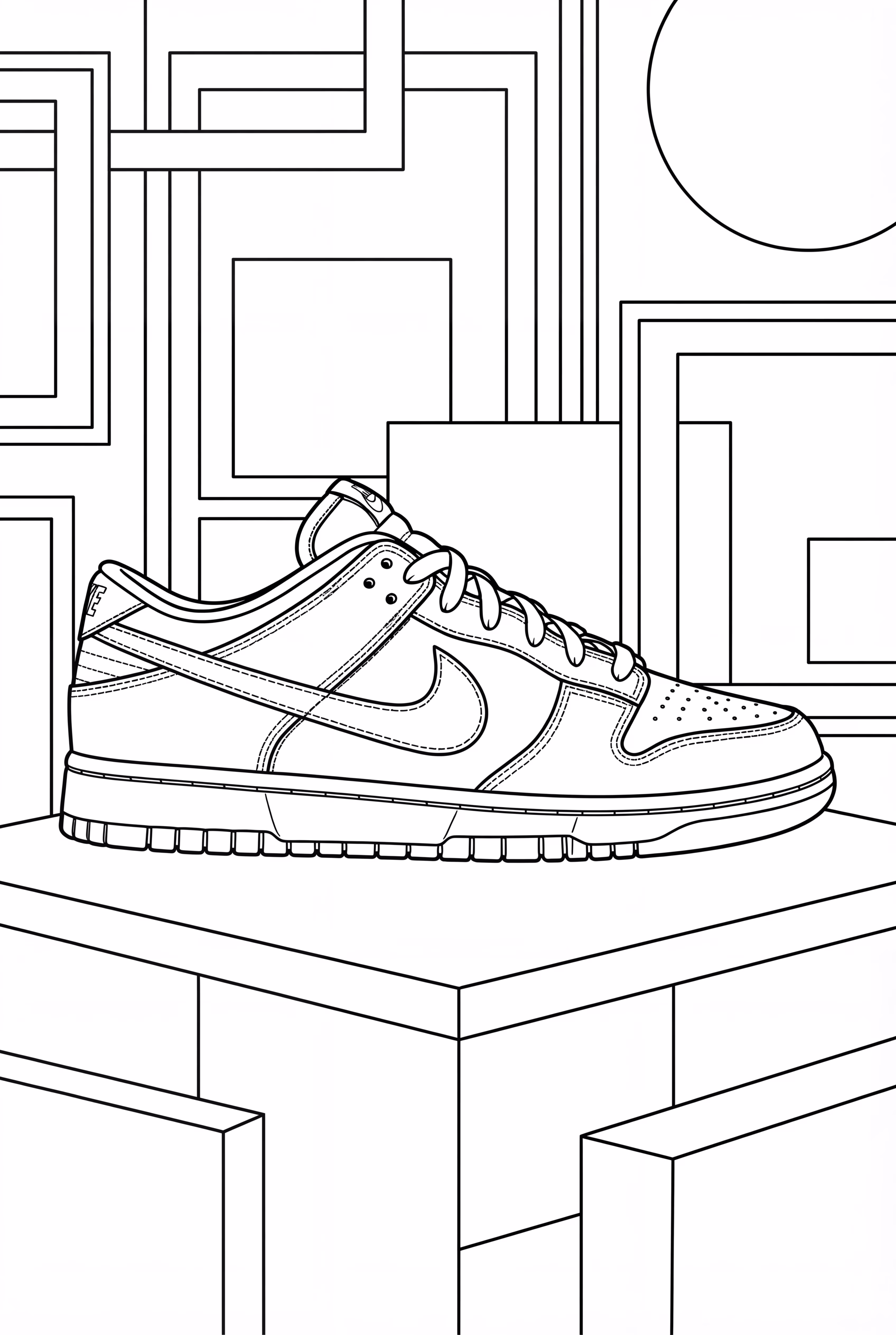 nike dunk sneakers in a streetwear photoshoot