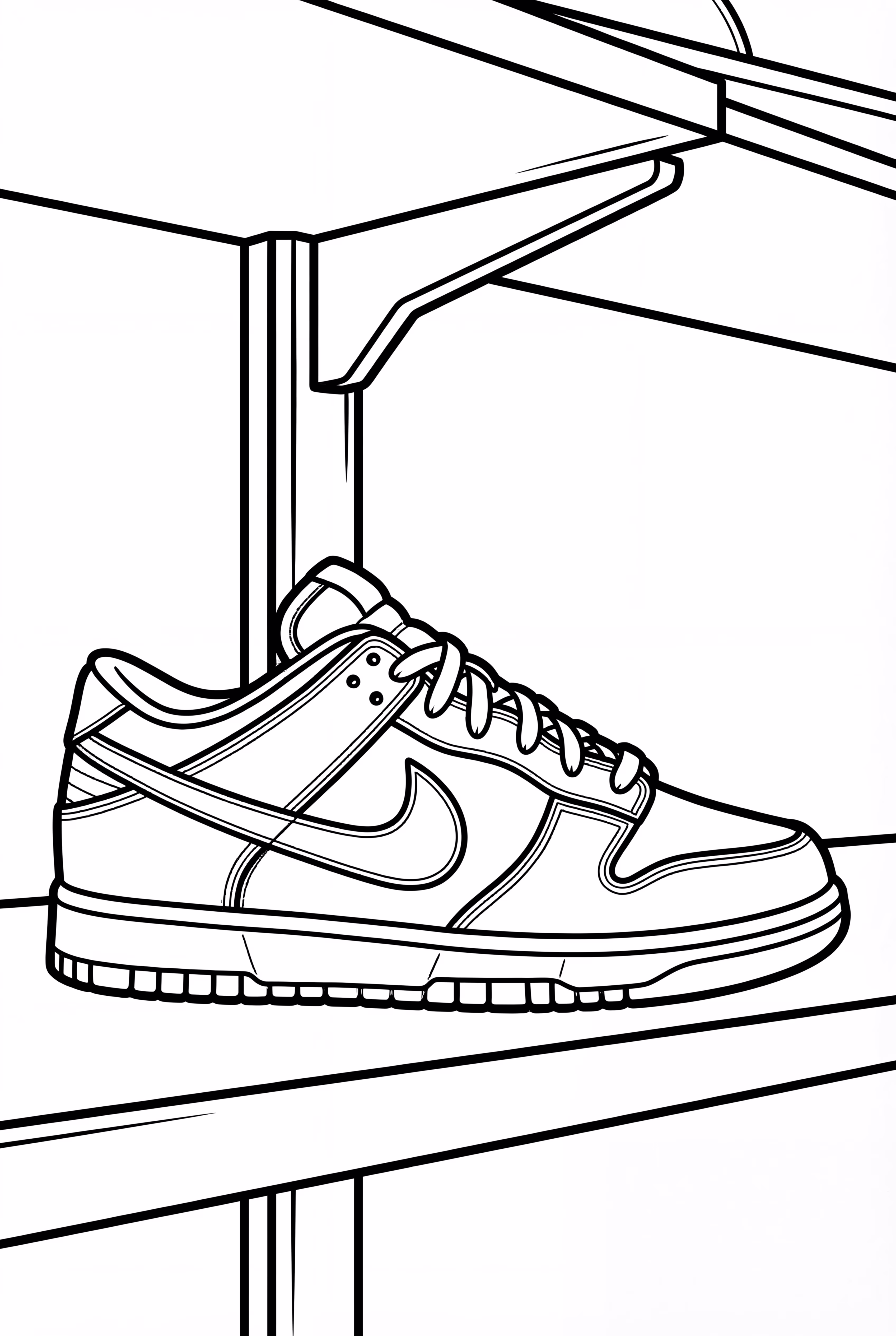 nike dunk sneakers on a shelf