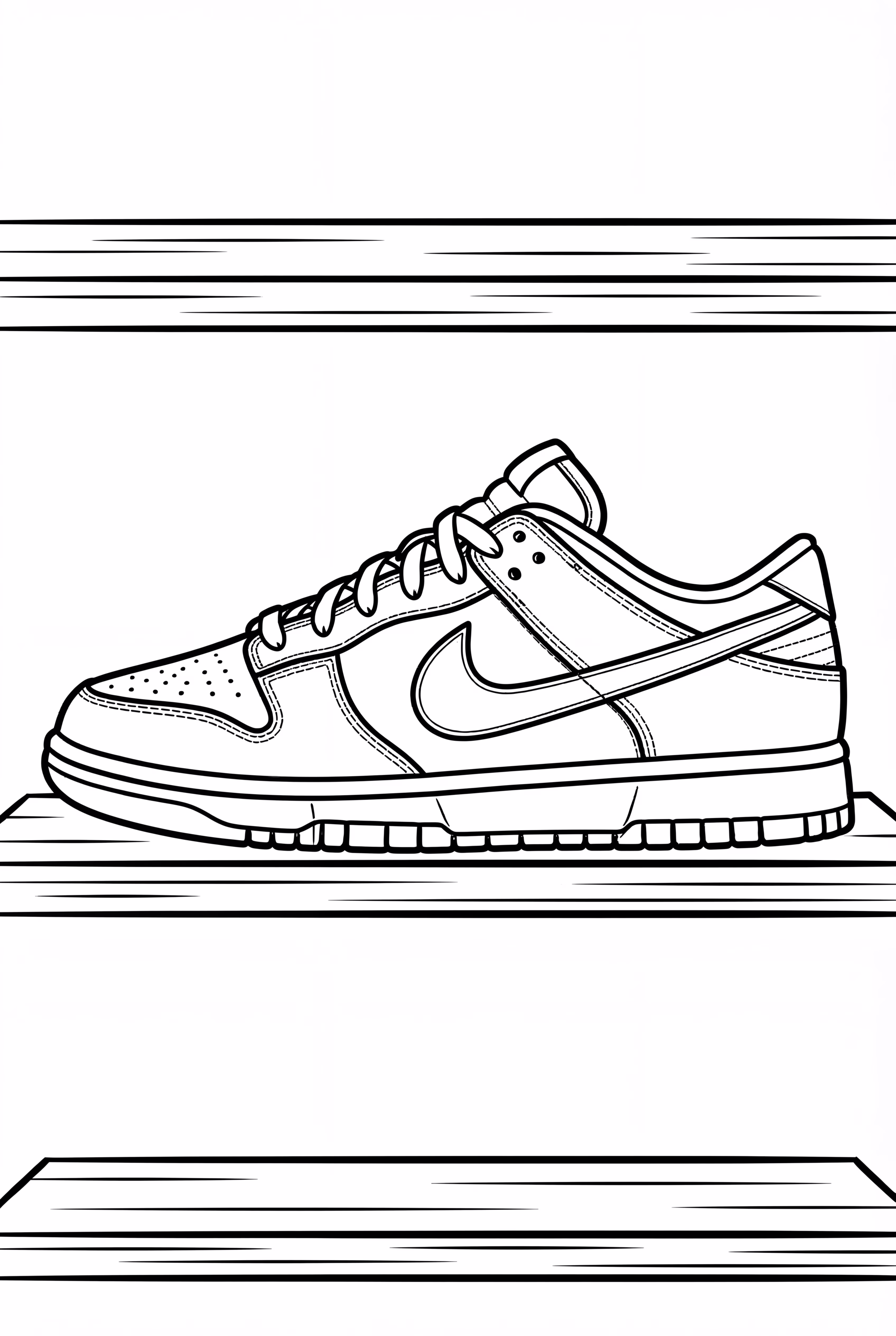 nike dunk sneakers on a shelf