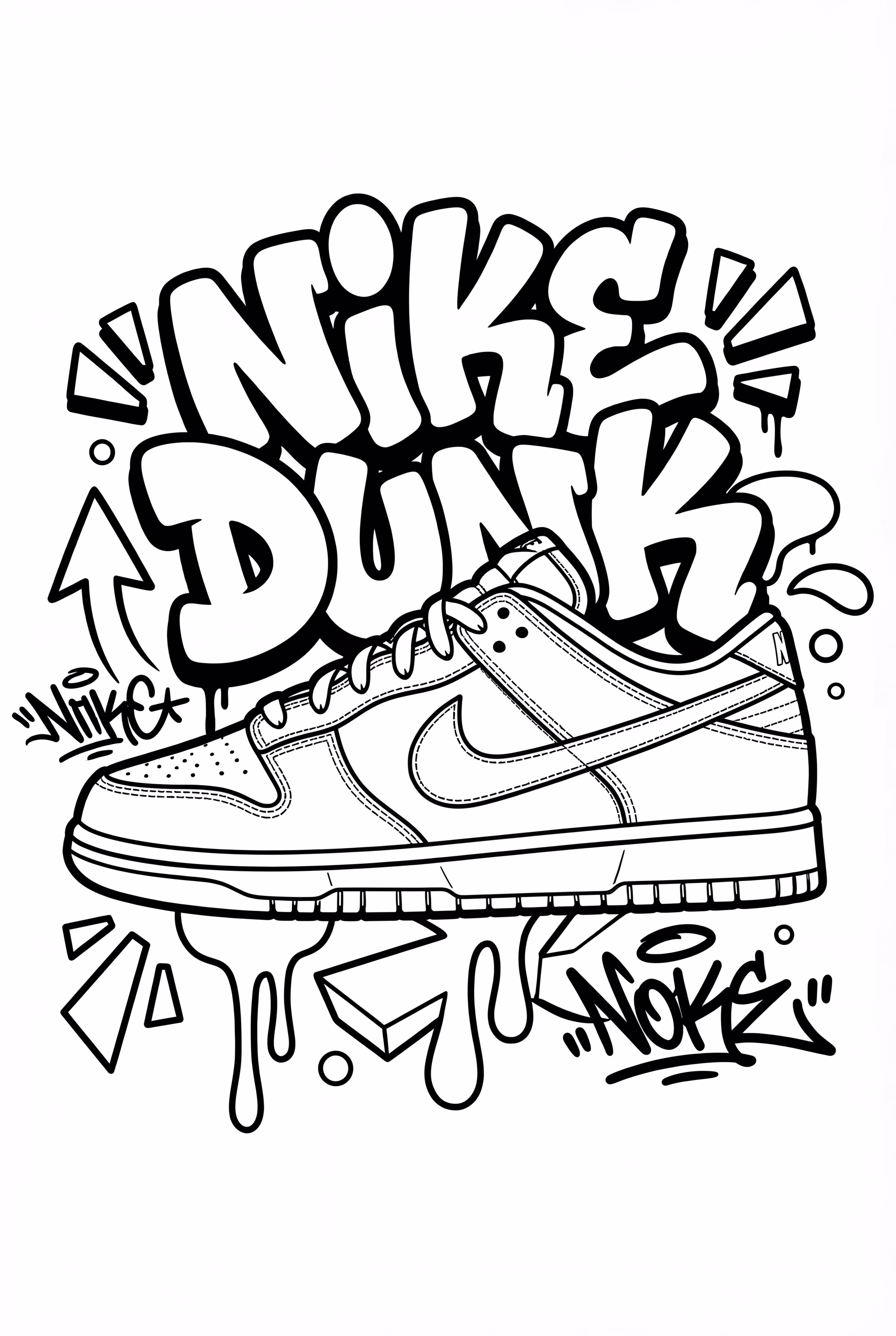 tênis nike dunk com fundo de grafite