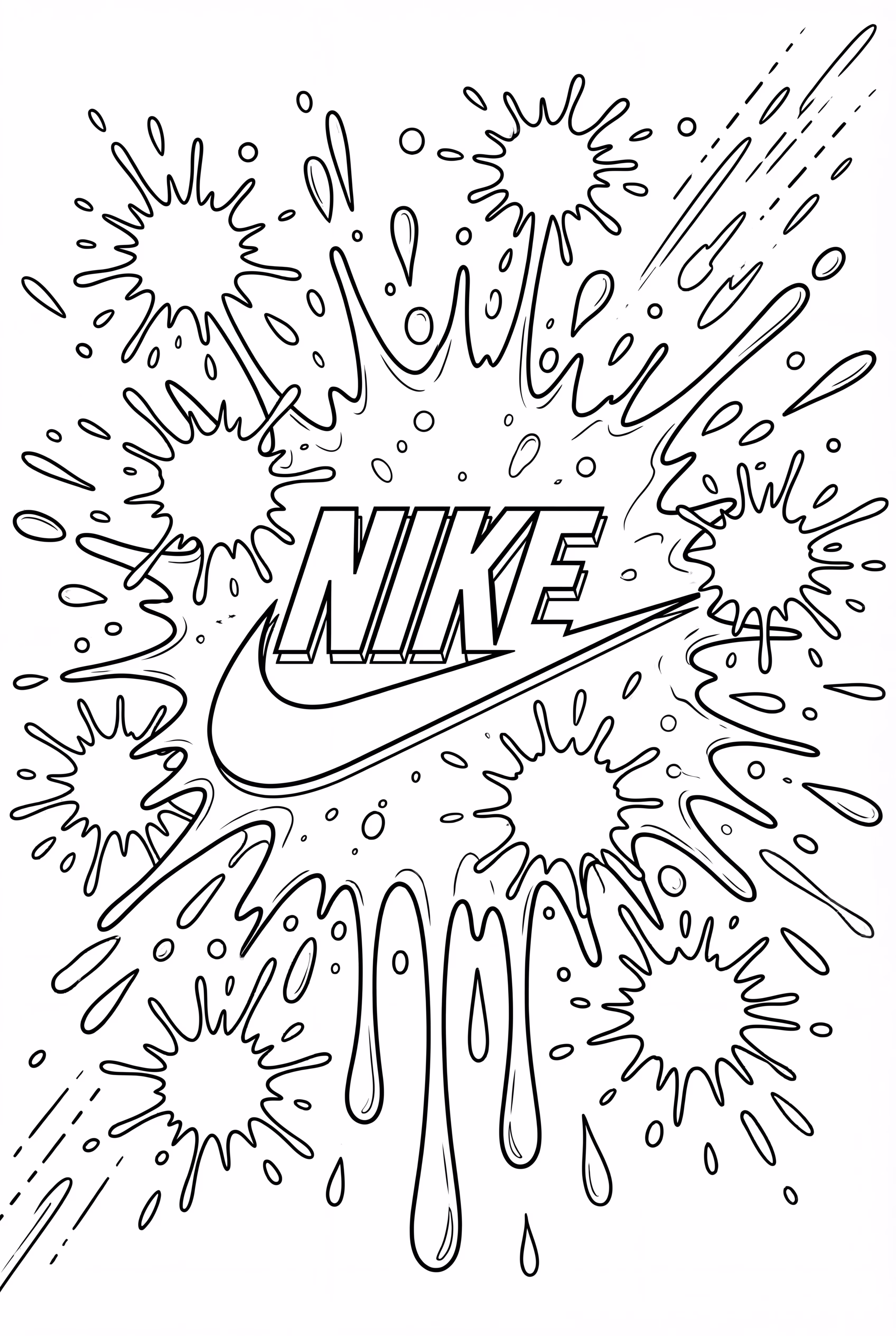 nike logo with a splash of paint design-2