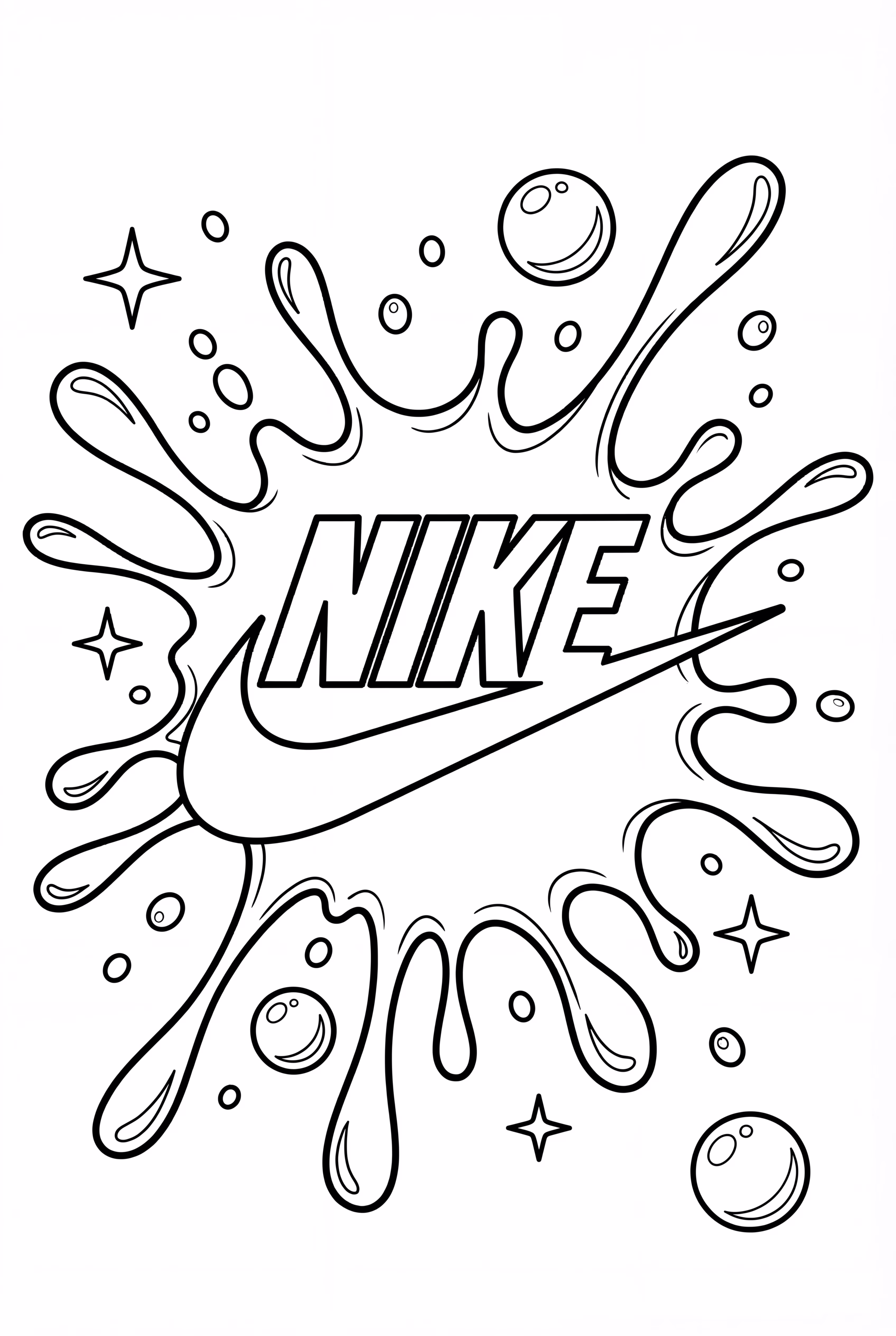 nike logo with a splash of paint design
