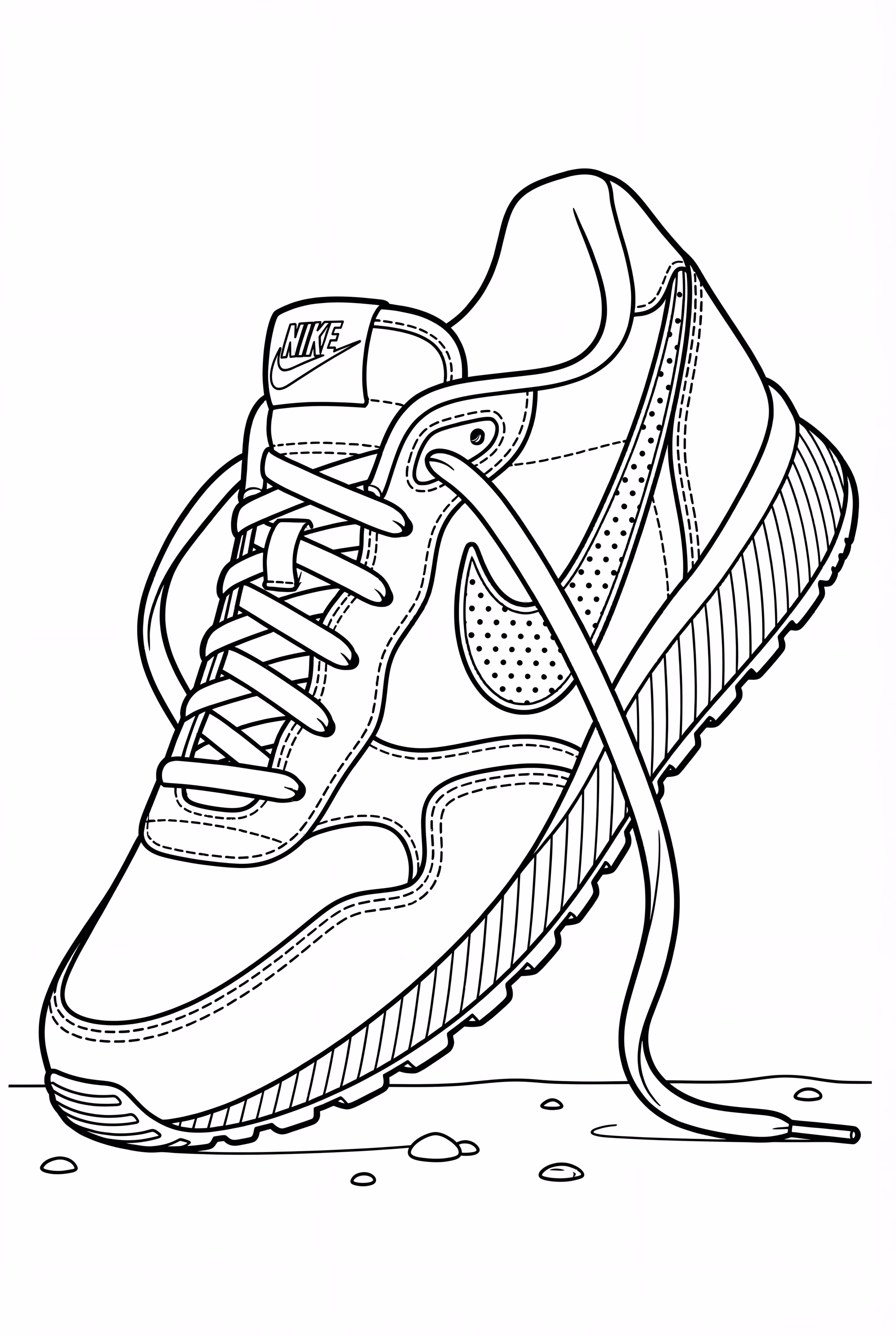 nike shoe with laces untied-2