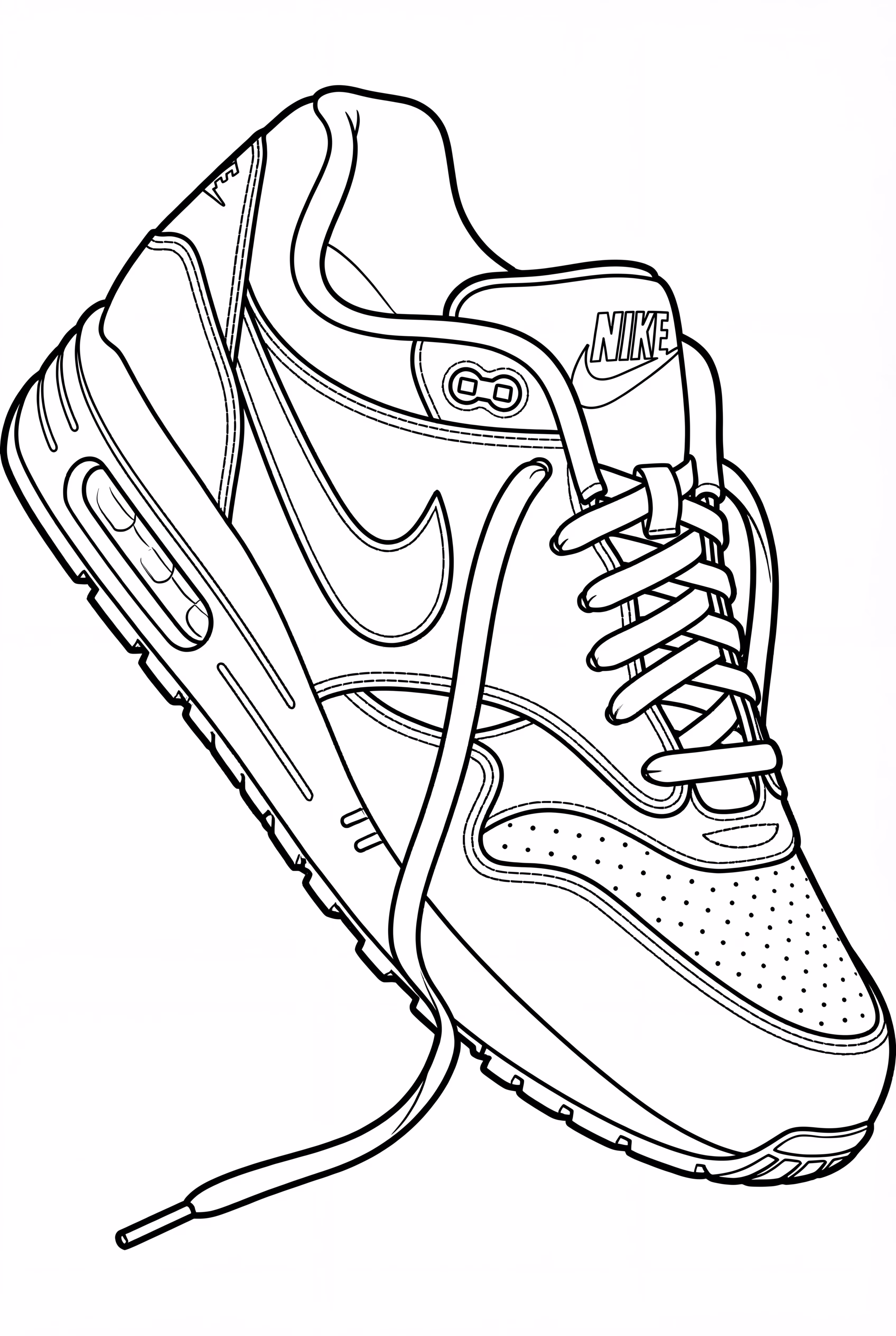 nike shoe with laces untied