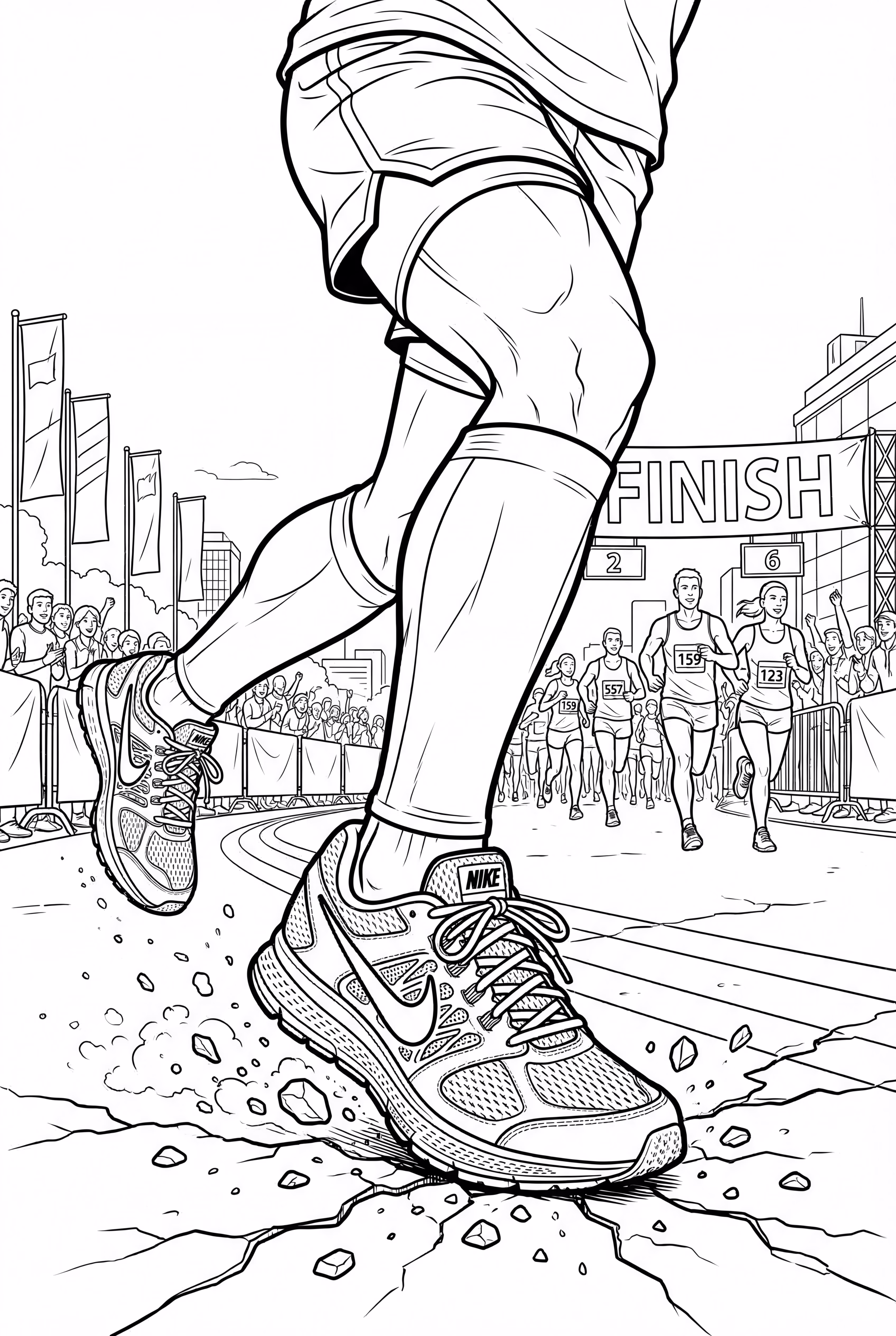 chaussures nike portées lors d'un marathon