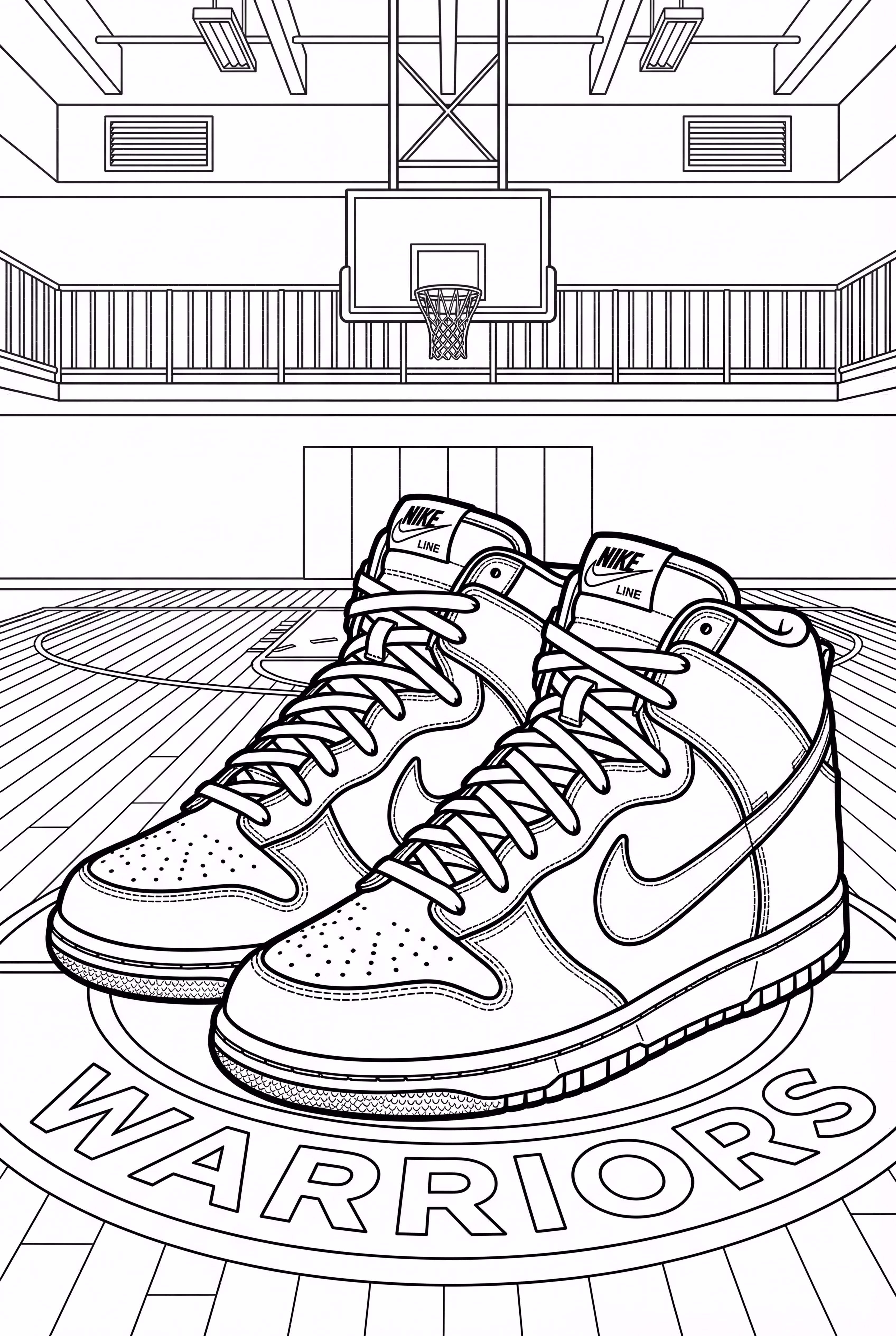 nike shoes on a basketball court-2