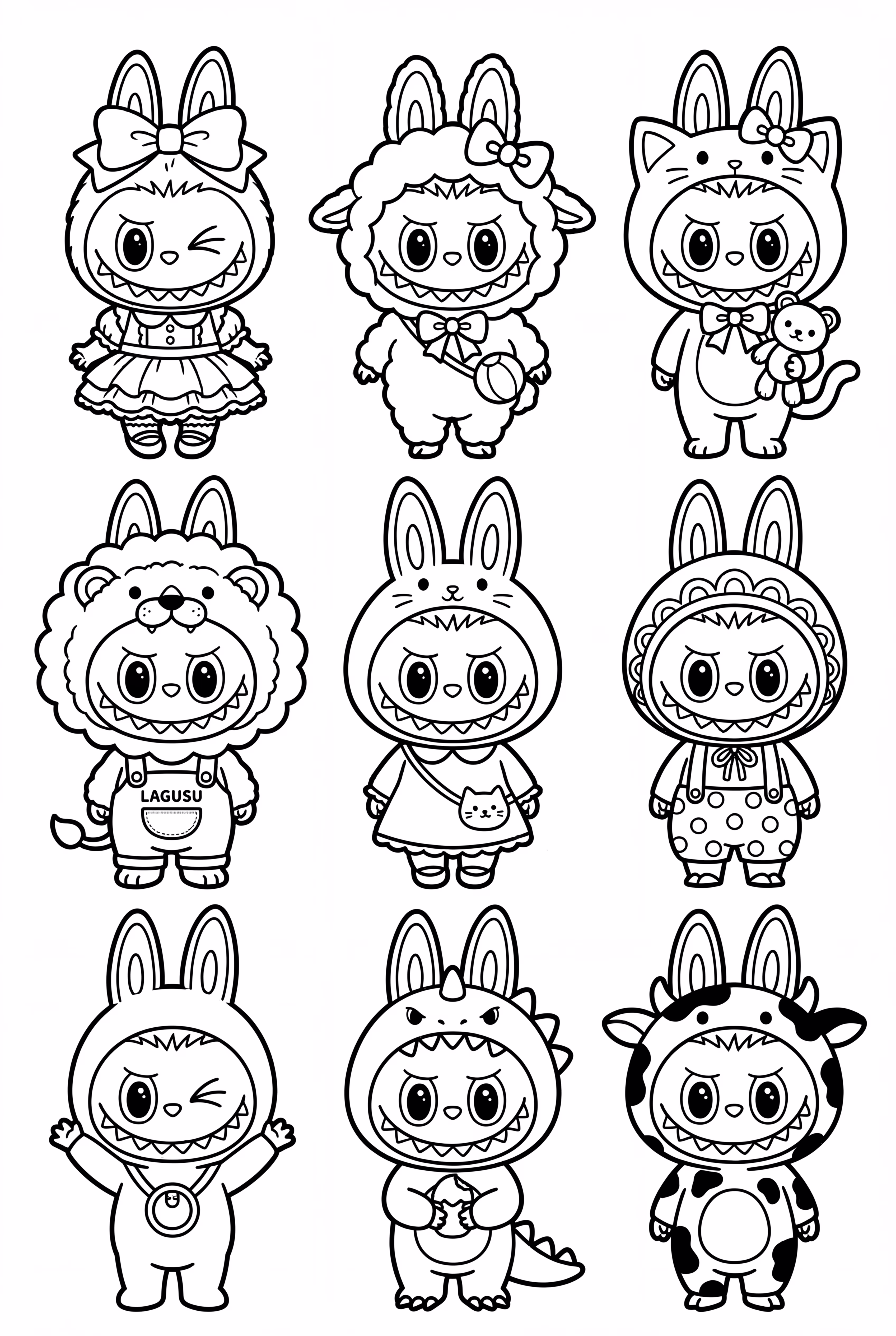 Nine Labubu Style Variants