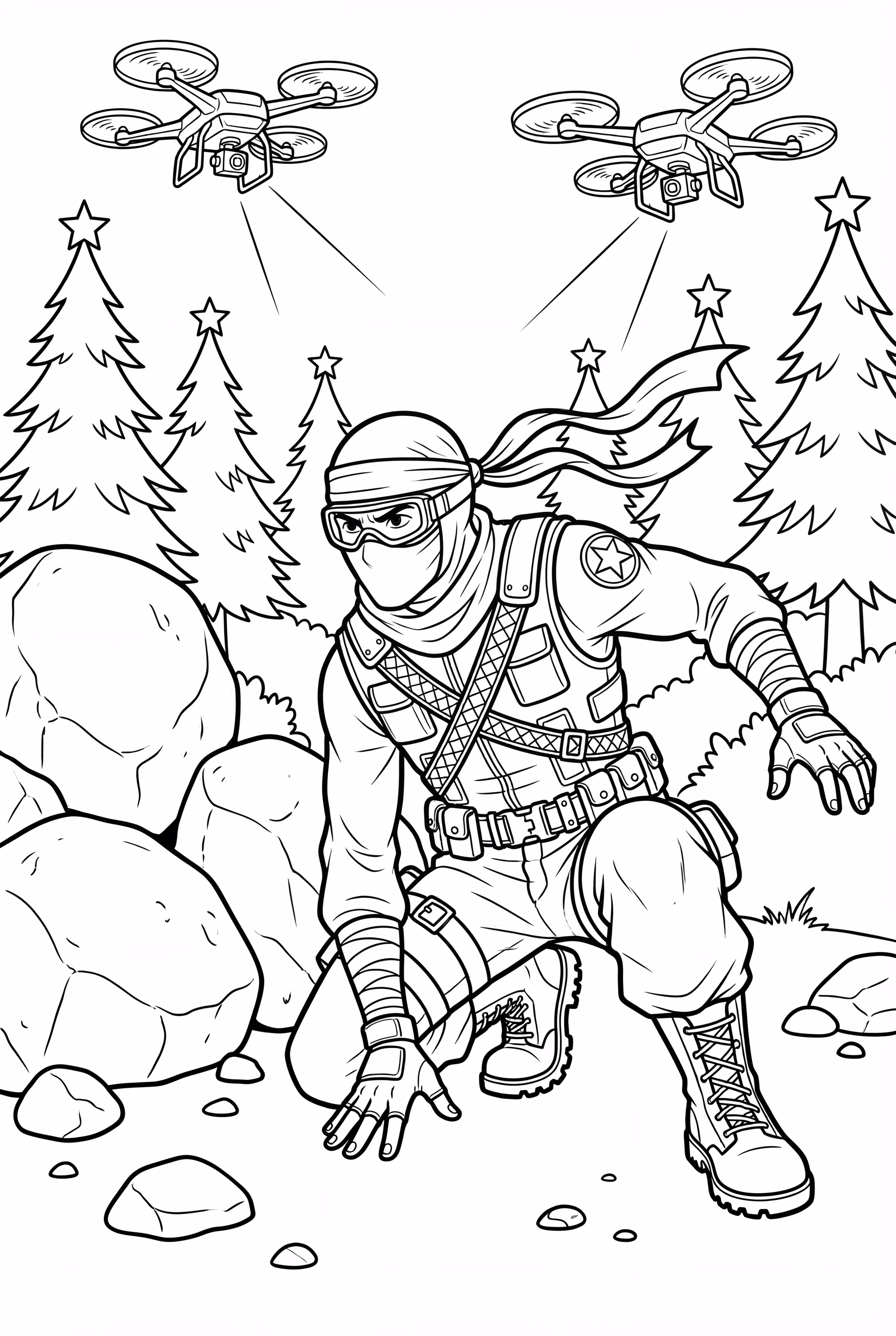 忍者 Fortnite 潛行避開無人機