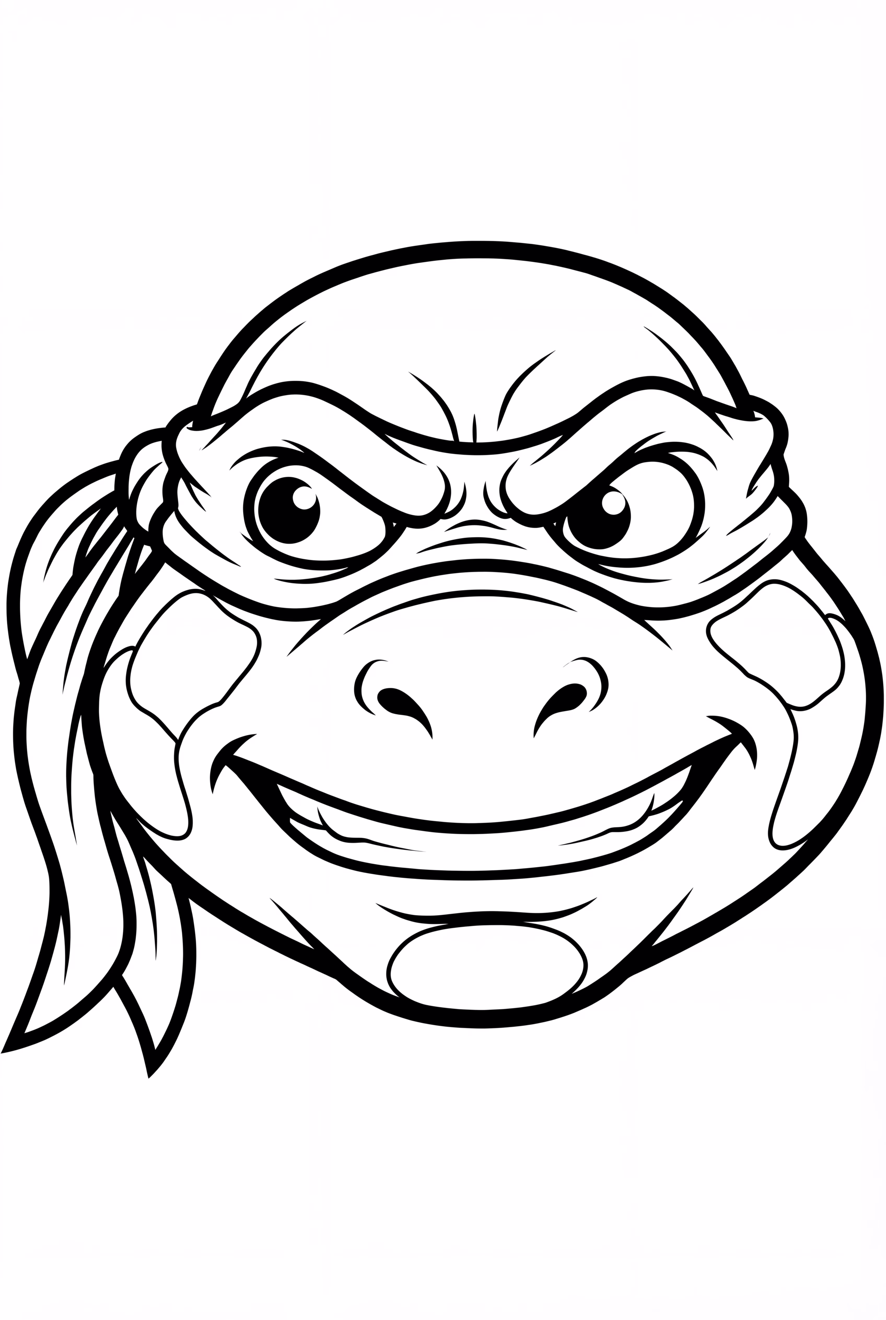 Ninja Turtle Face Close-Up