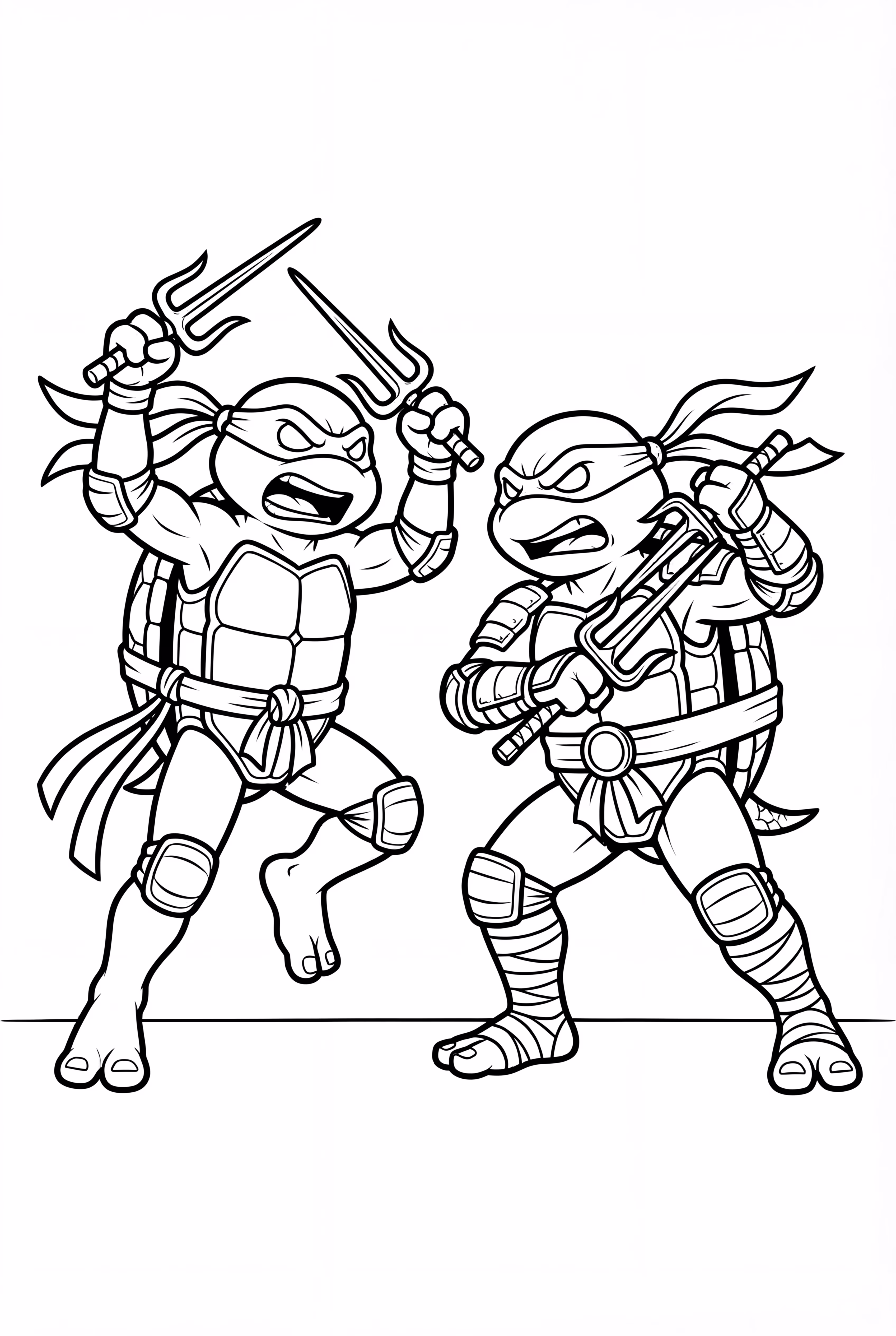 Ninja Turtle vs Shredder Confrontation