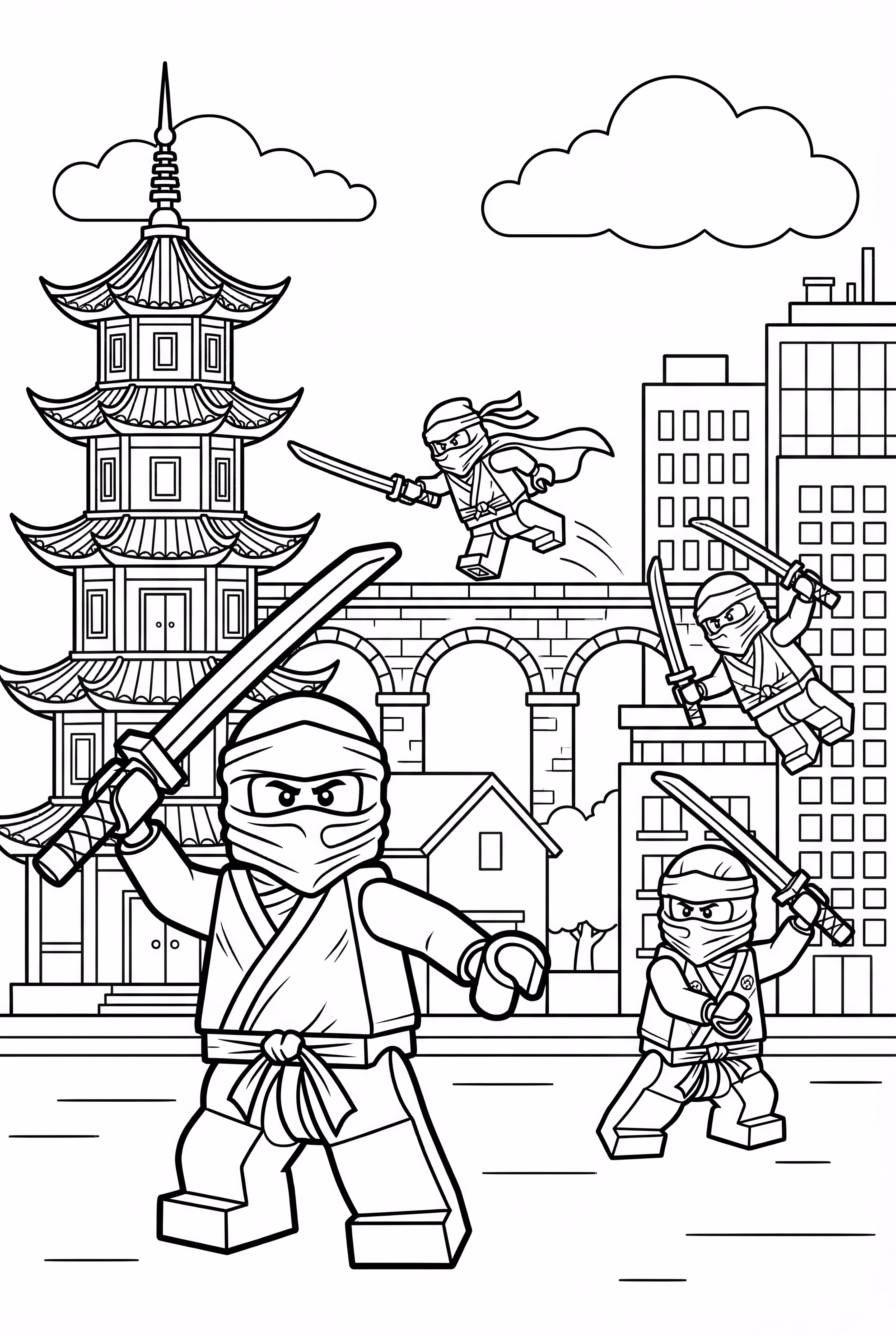 Ninjago Battle For Ninjago City Scene