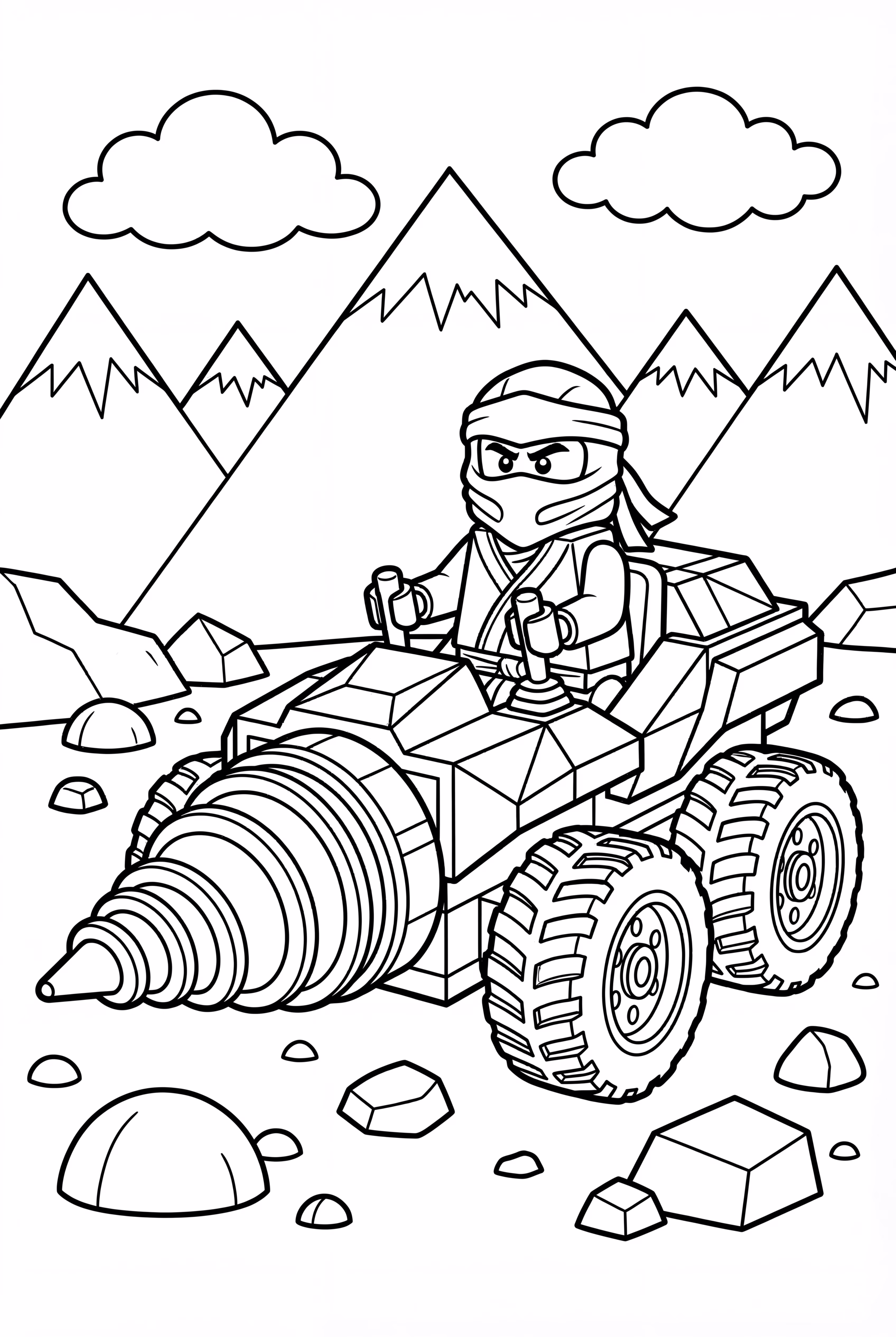 Véhicule Foreuse Terrestre de Cole dans Ninjago