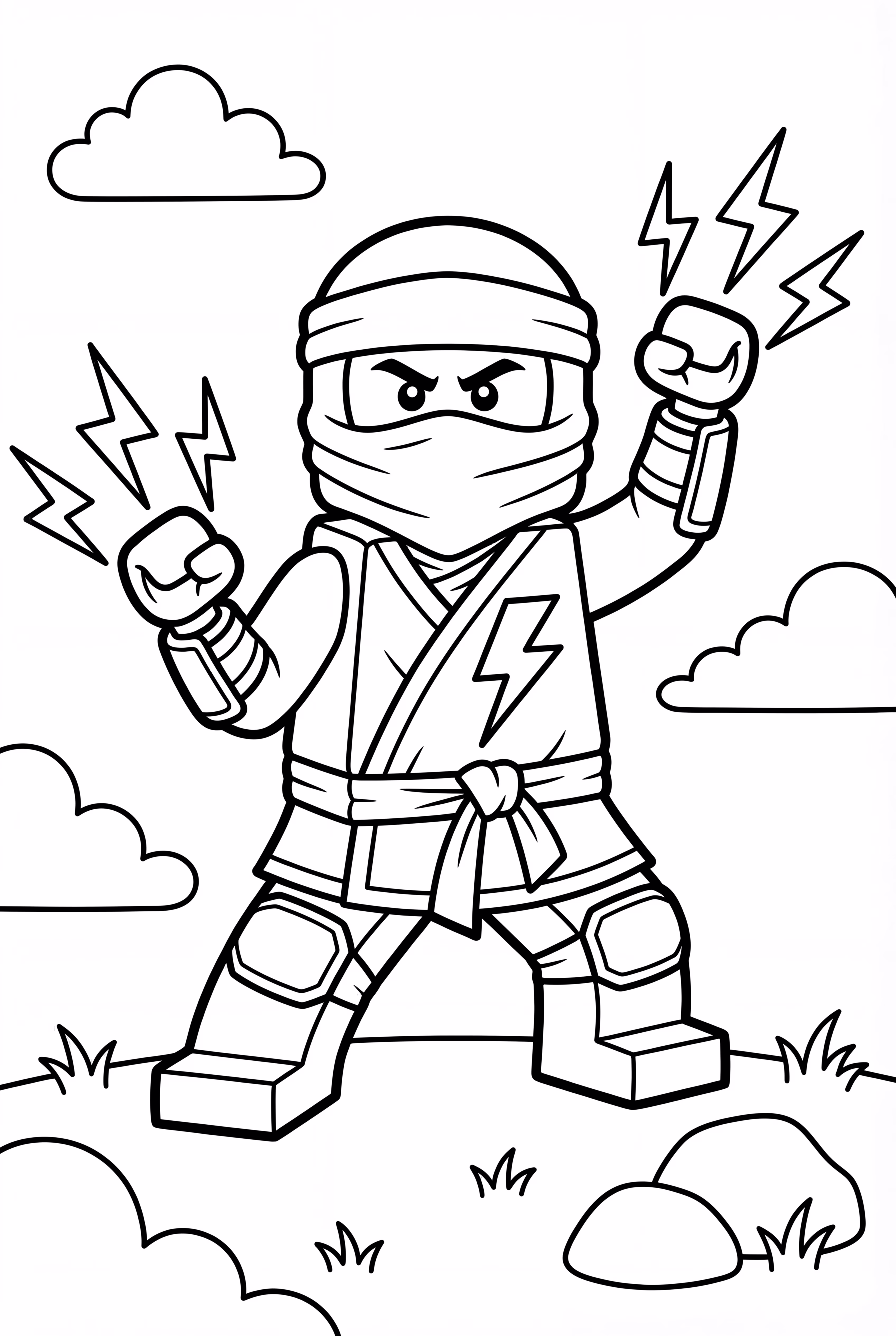 Ninjago Jay Using Lightning Powers