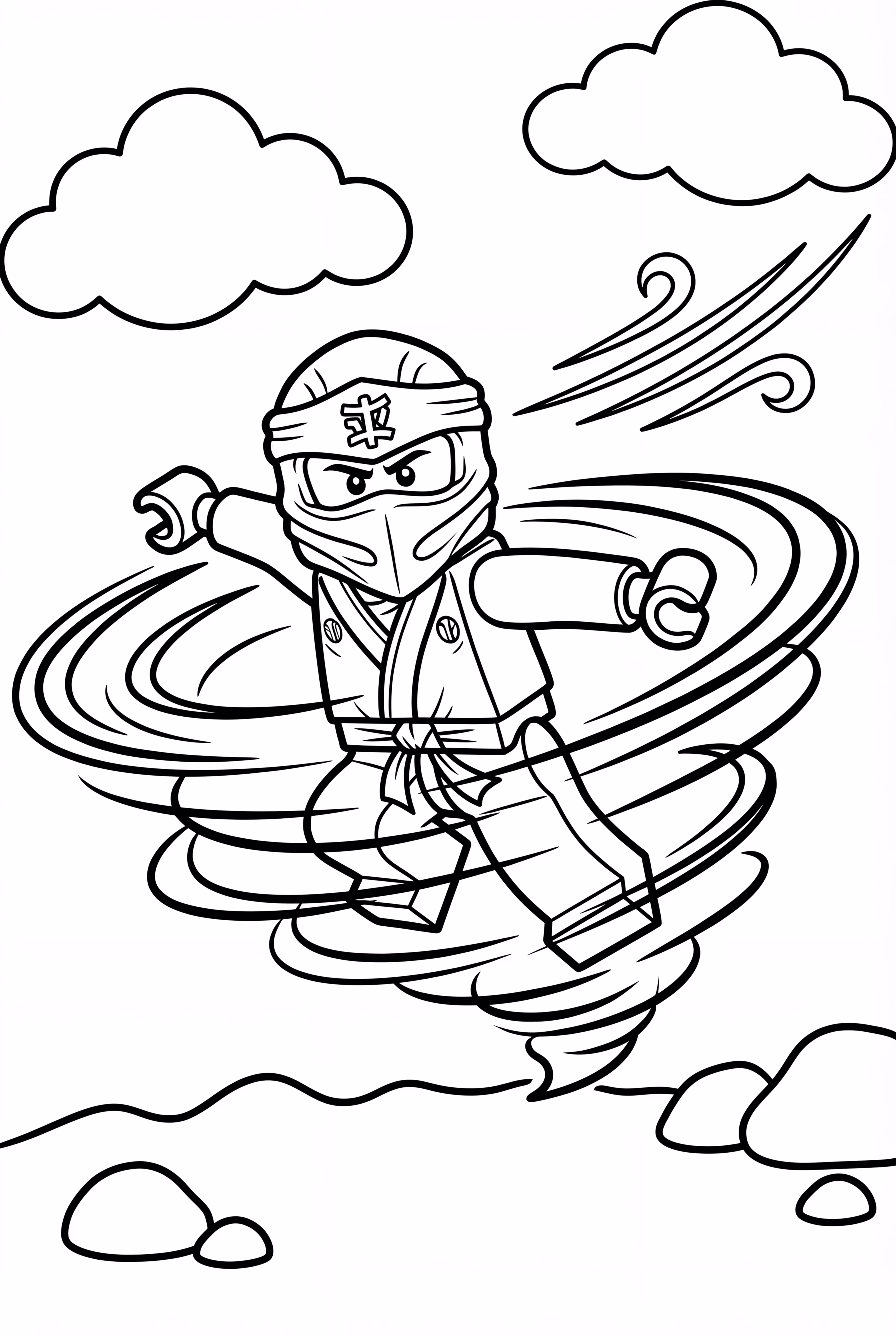 Ninjago Lloyd Performing Spinjitzu