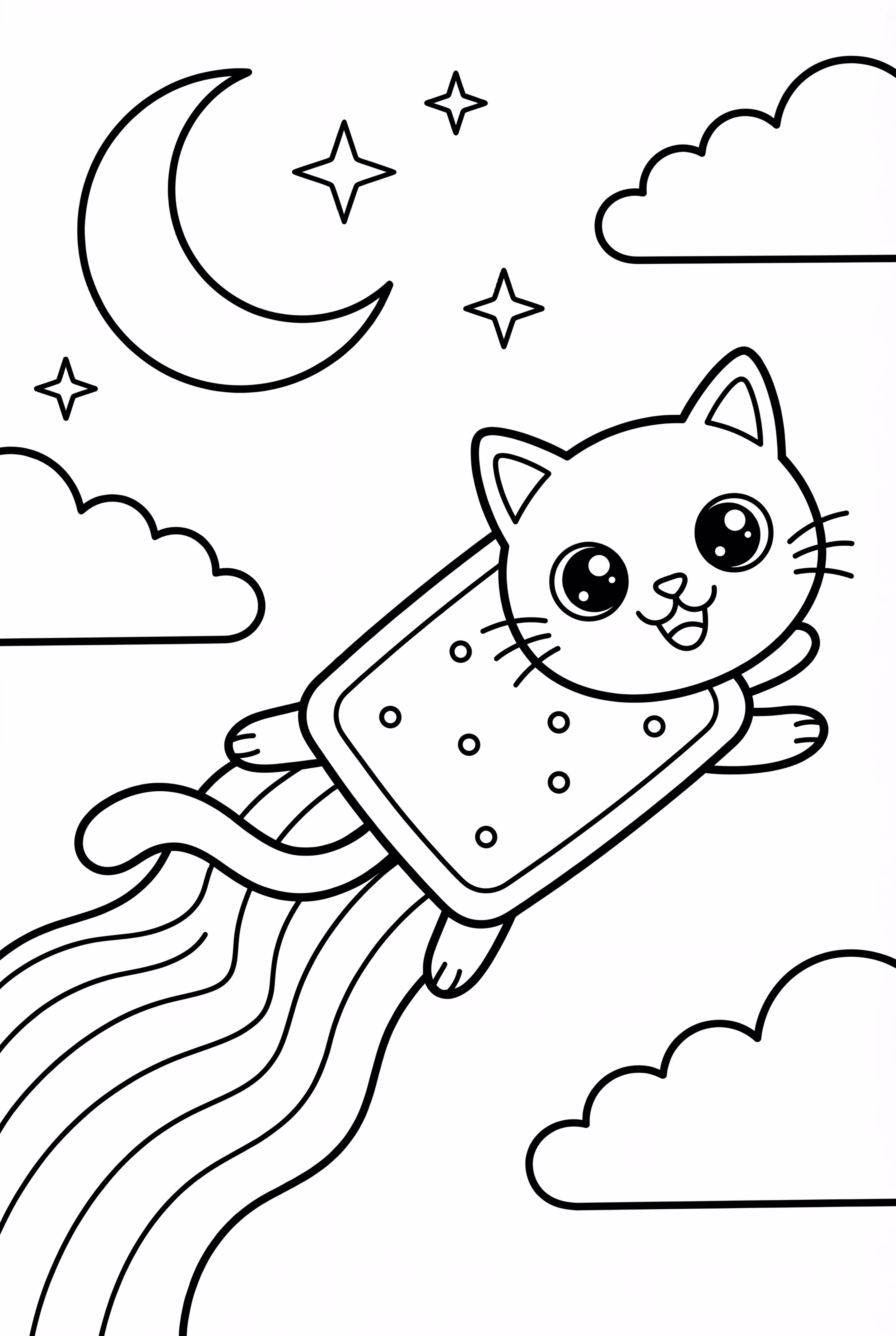 Nyan Cat Leaving Rainbow Trail