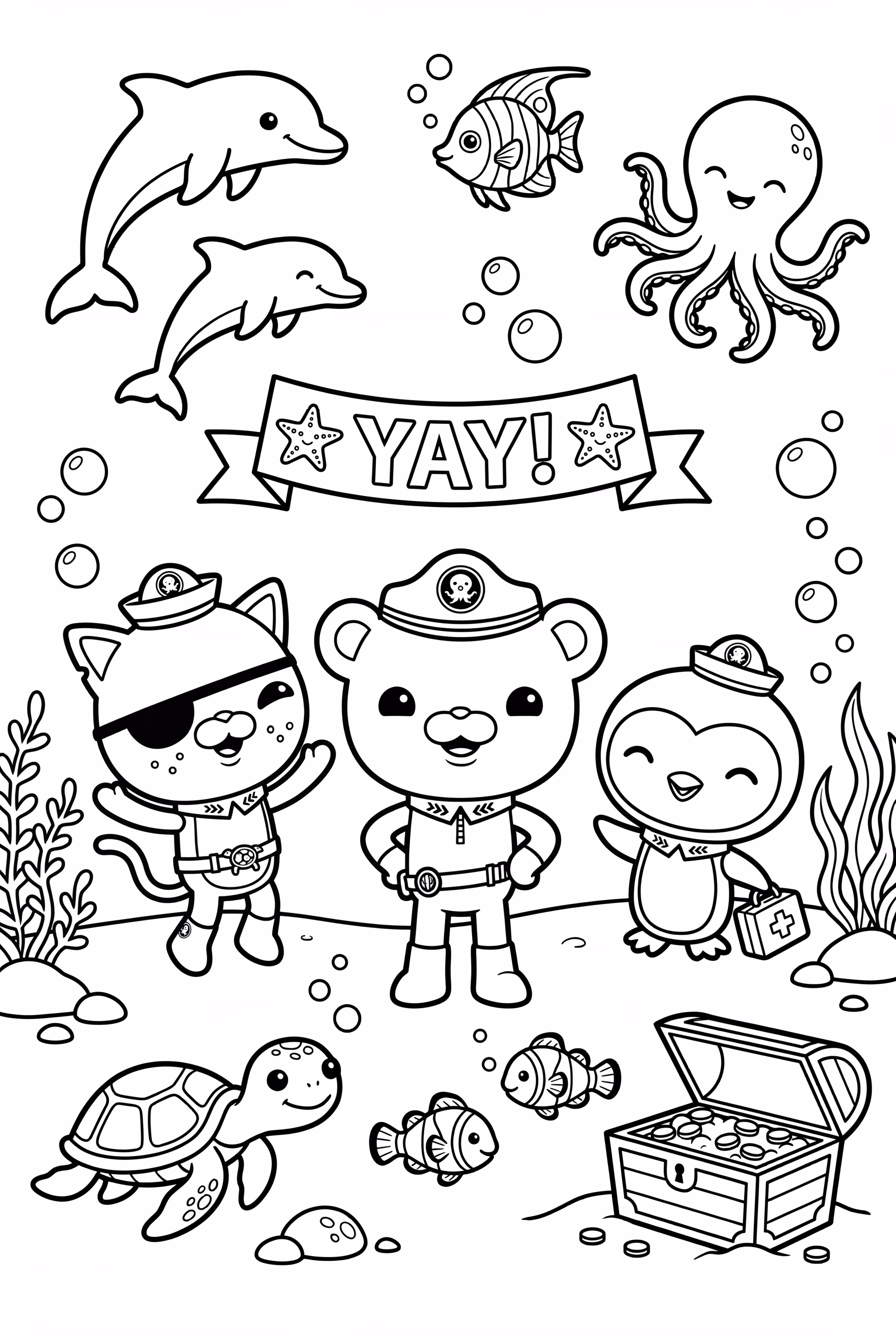 Octonauts Celebrating With Marine Friends