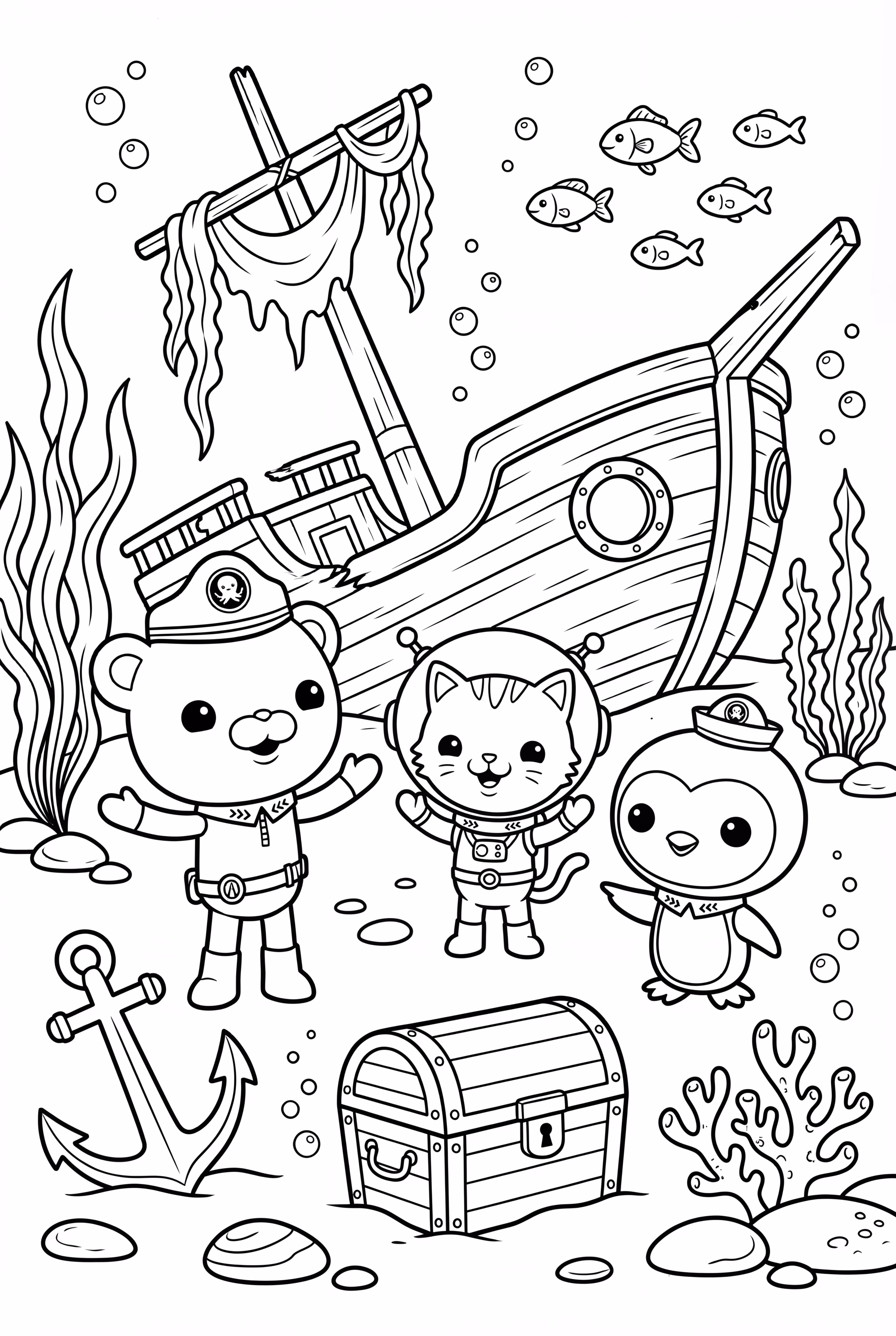 Octonauts Exploring A Sunken Shipwreck