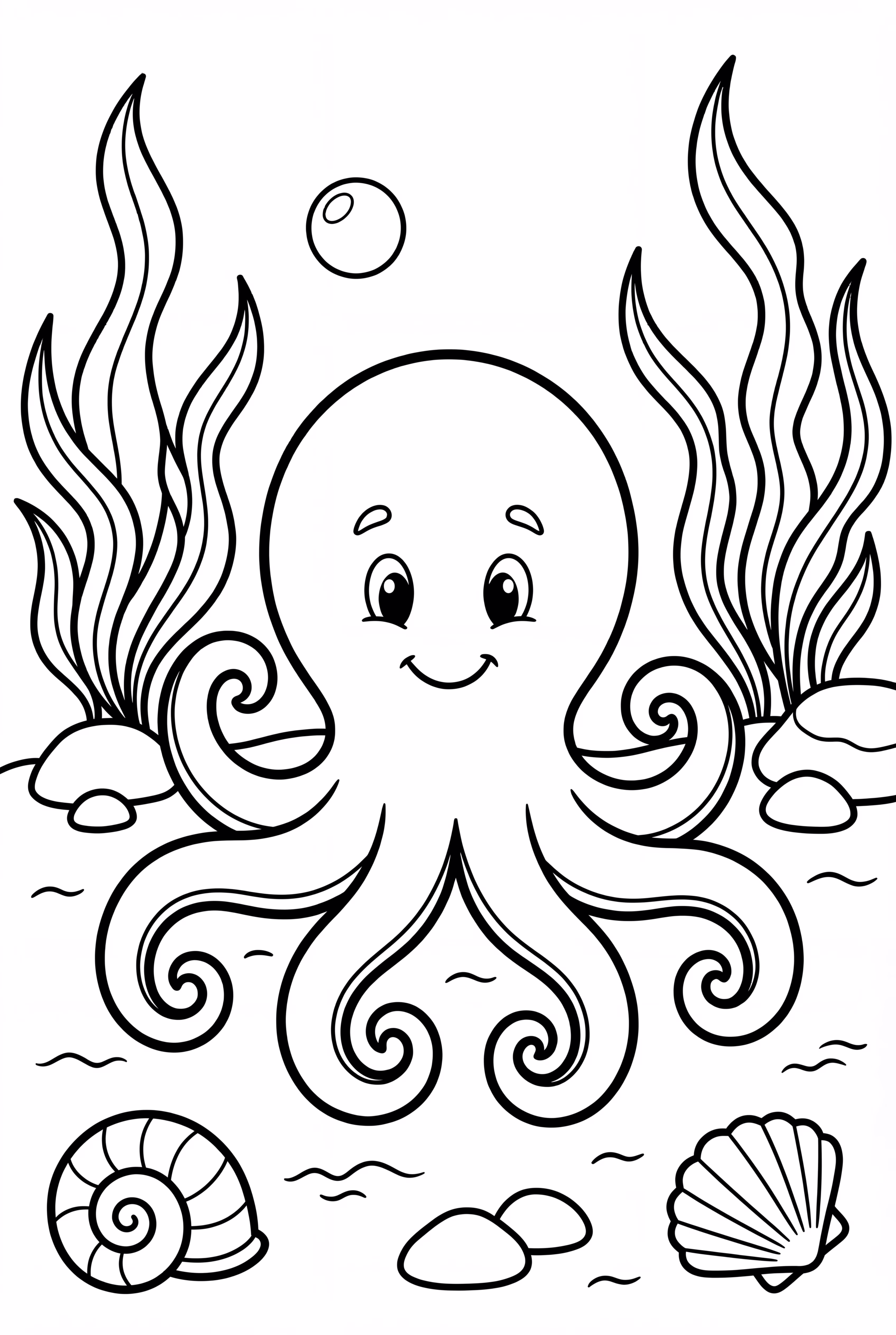 Octopus In A Garden Under The Sea