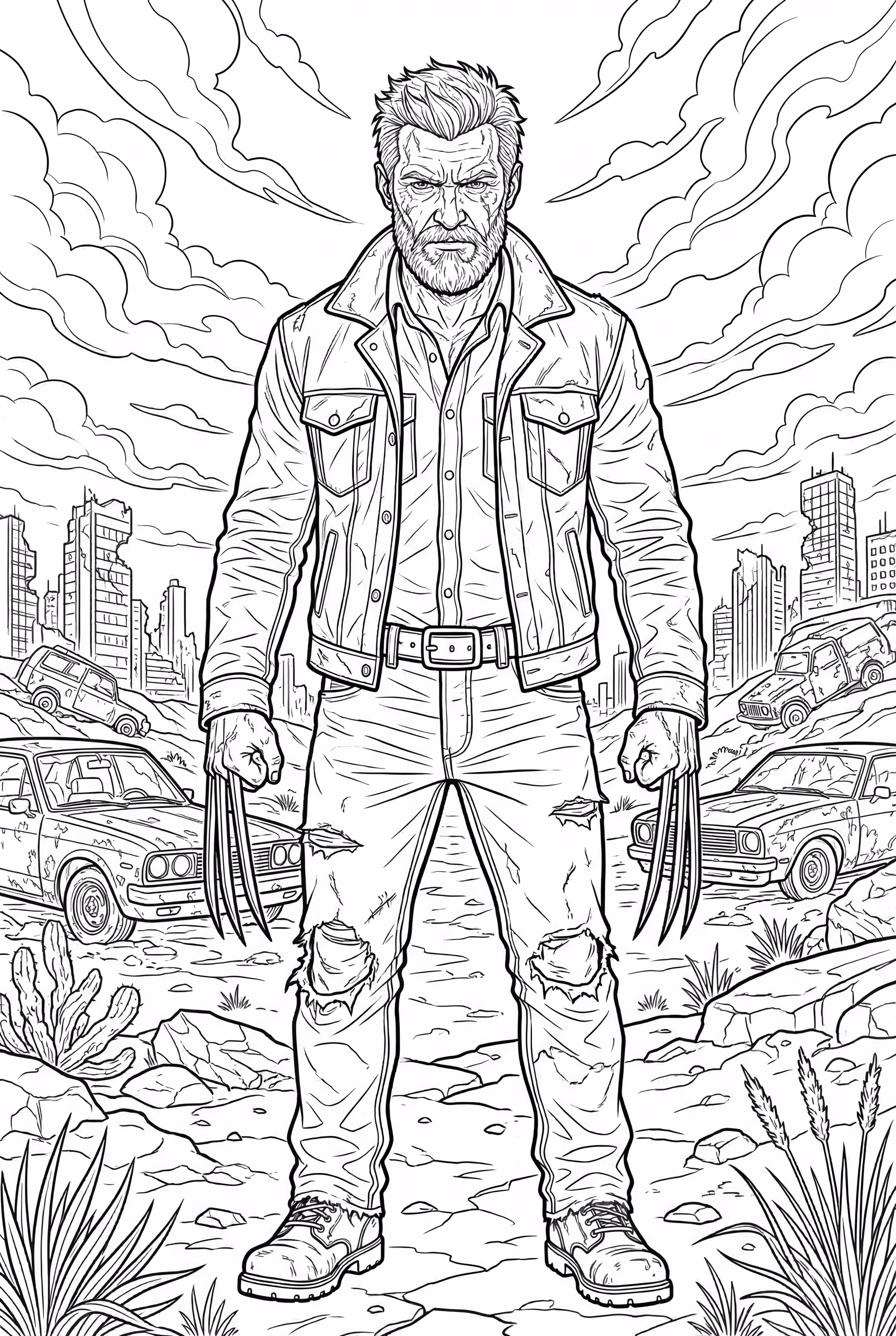 Old Man Logan Wolverine In Wasteland
